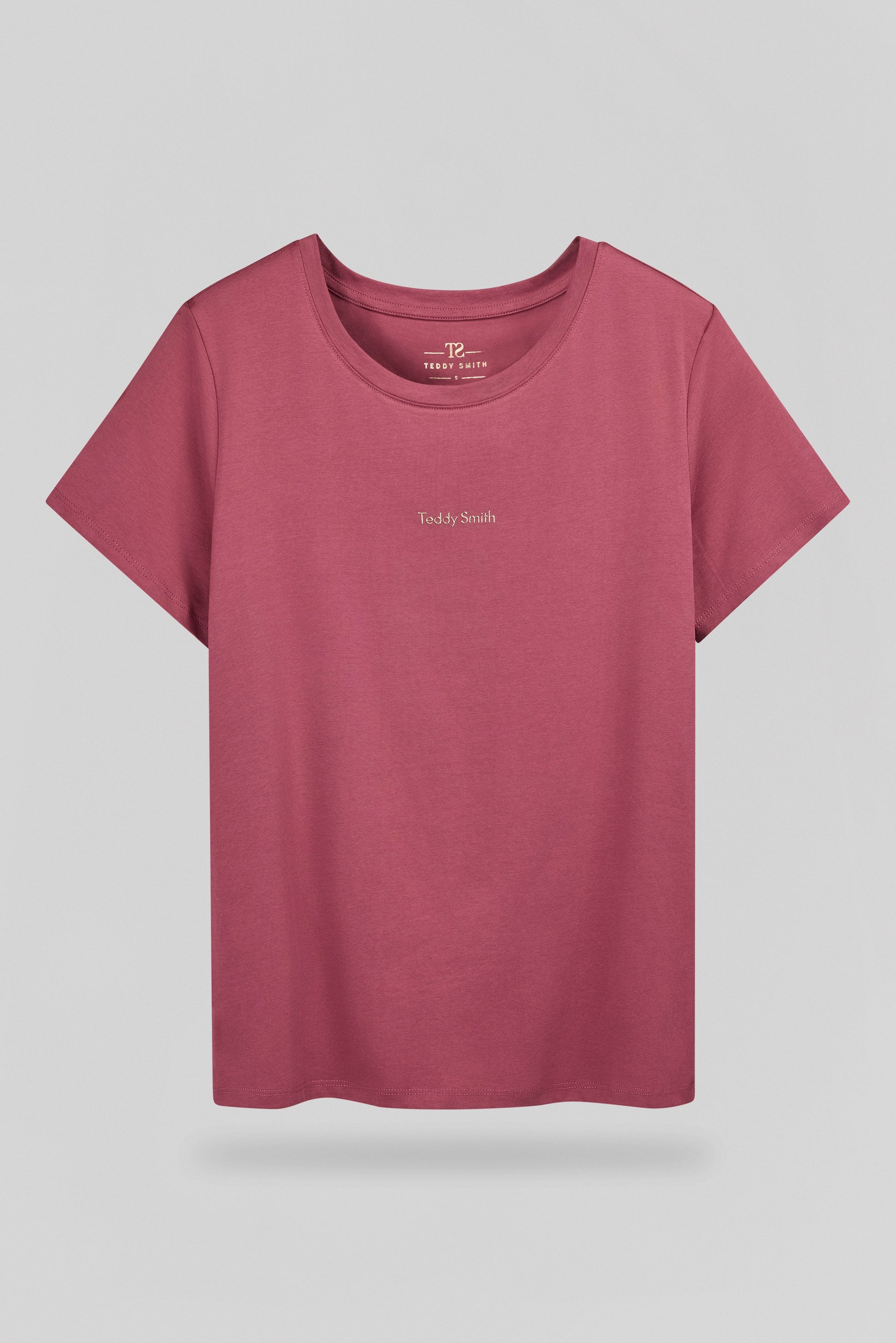 T-shirt col rond T-RIBELLE MC FRAMBOISE FONCE - Teddy Smith