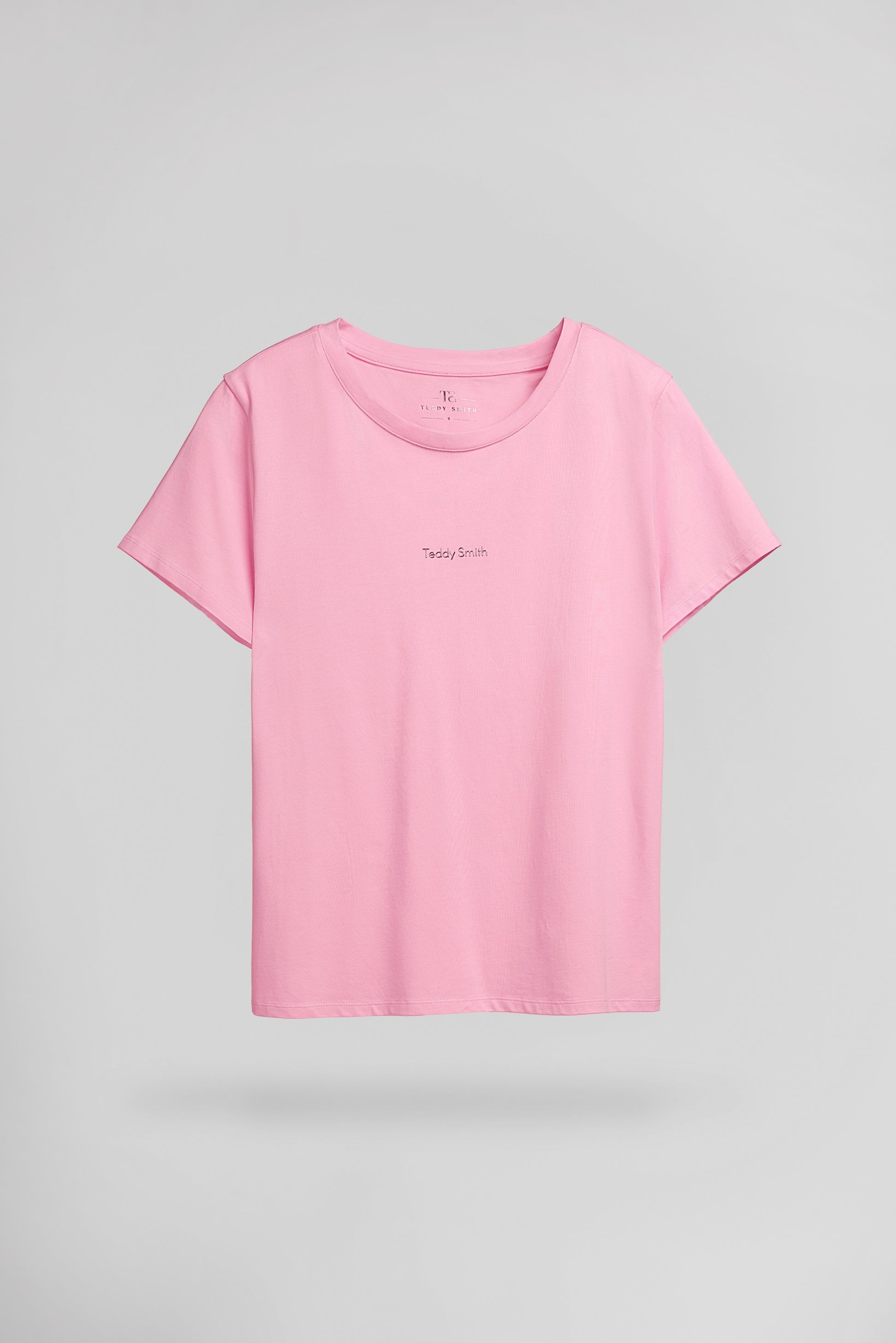 T-shirt col rond T-RIBELLE MC ROSE BONBON - Teddy Smith