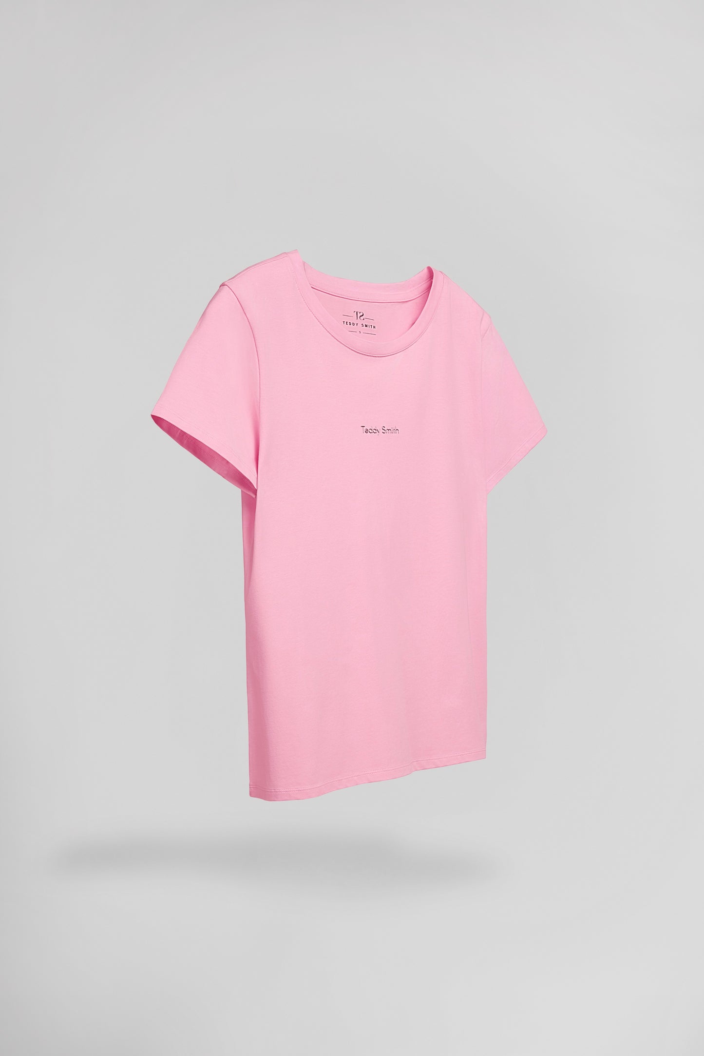 T-shirt col rond T-RIBELLE MC ROSE BONBON - Teddy Smith
