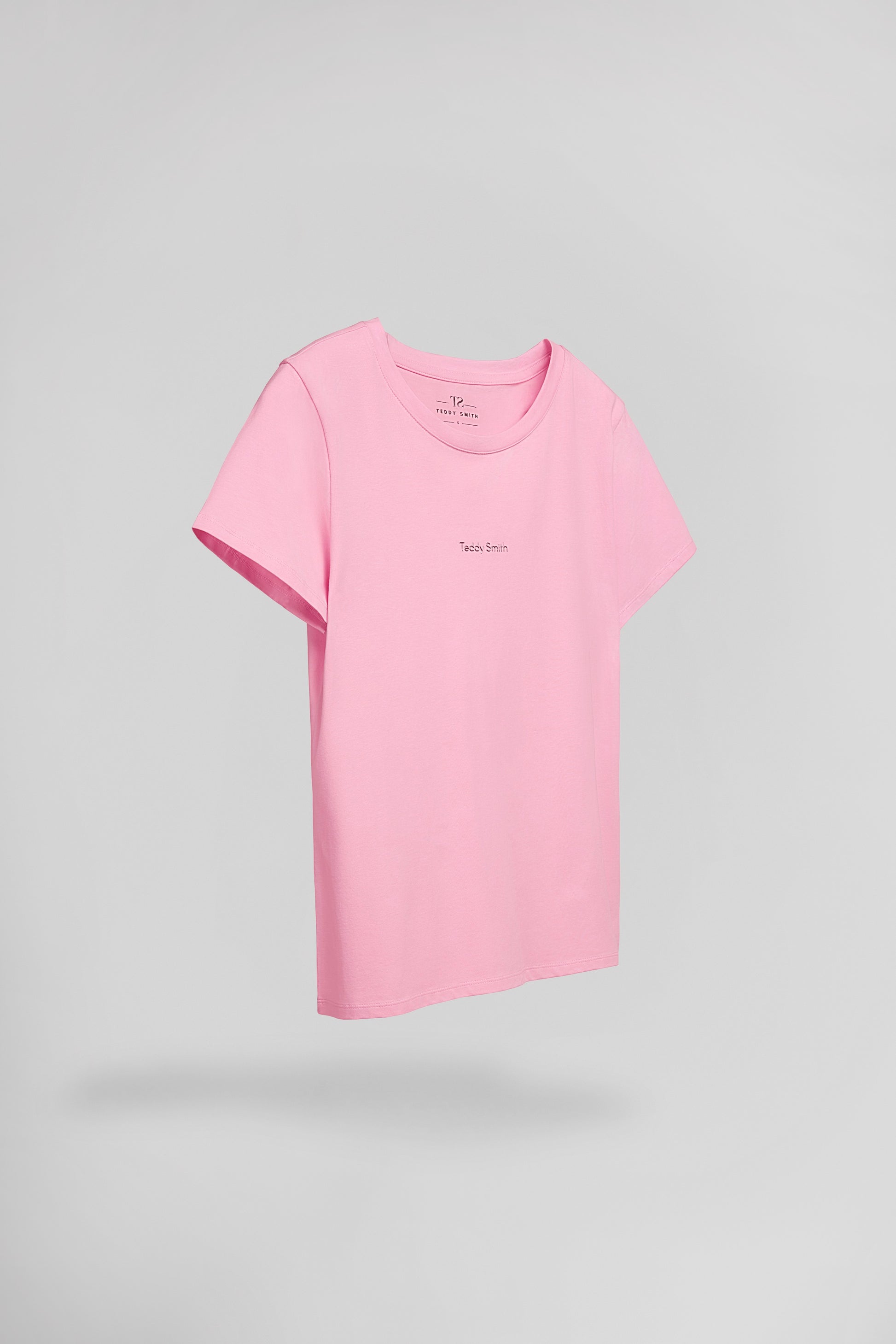 T-shirt col rond T-RIBELLE MC ROSE BONBON - Teddy Smith