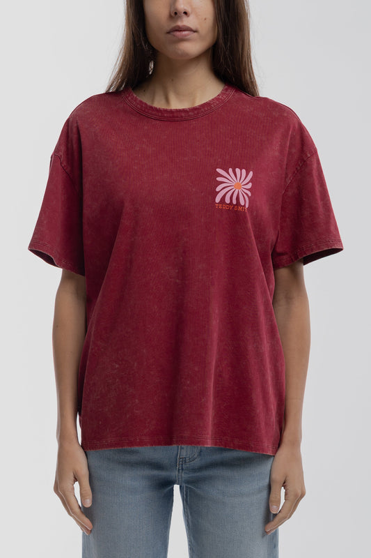 Achat T-shirt T-FLORALI MC GRENAT - Teddy Smith
