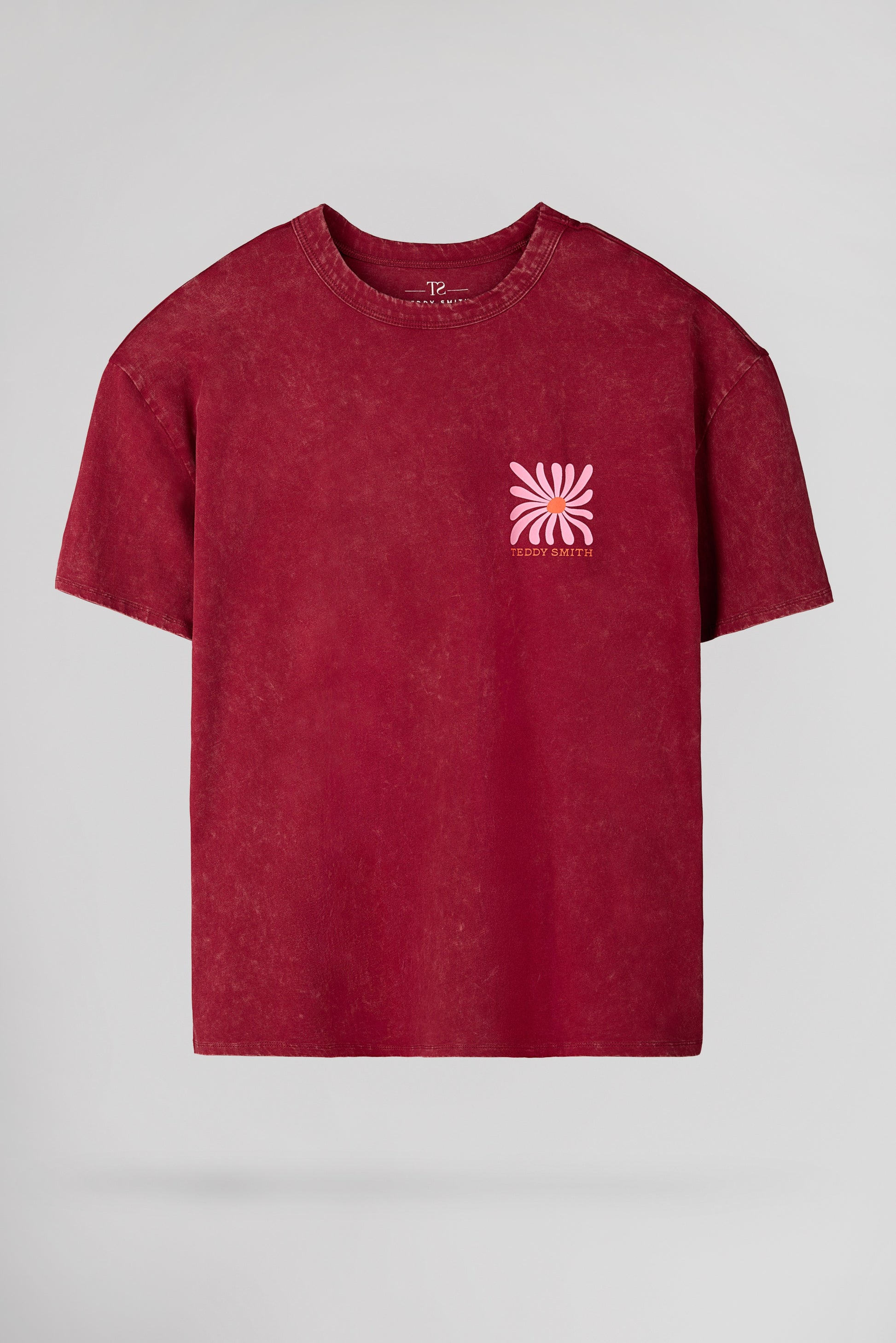 T-shirt T-FLORALI MC GRENAT - Teddy Smith