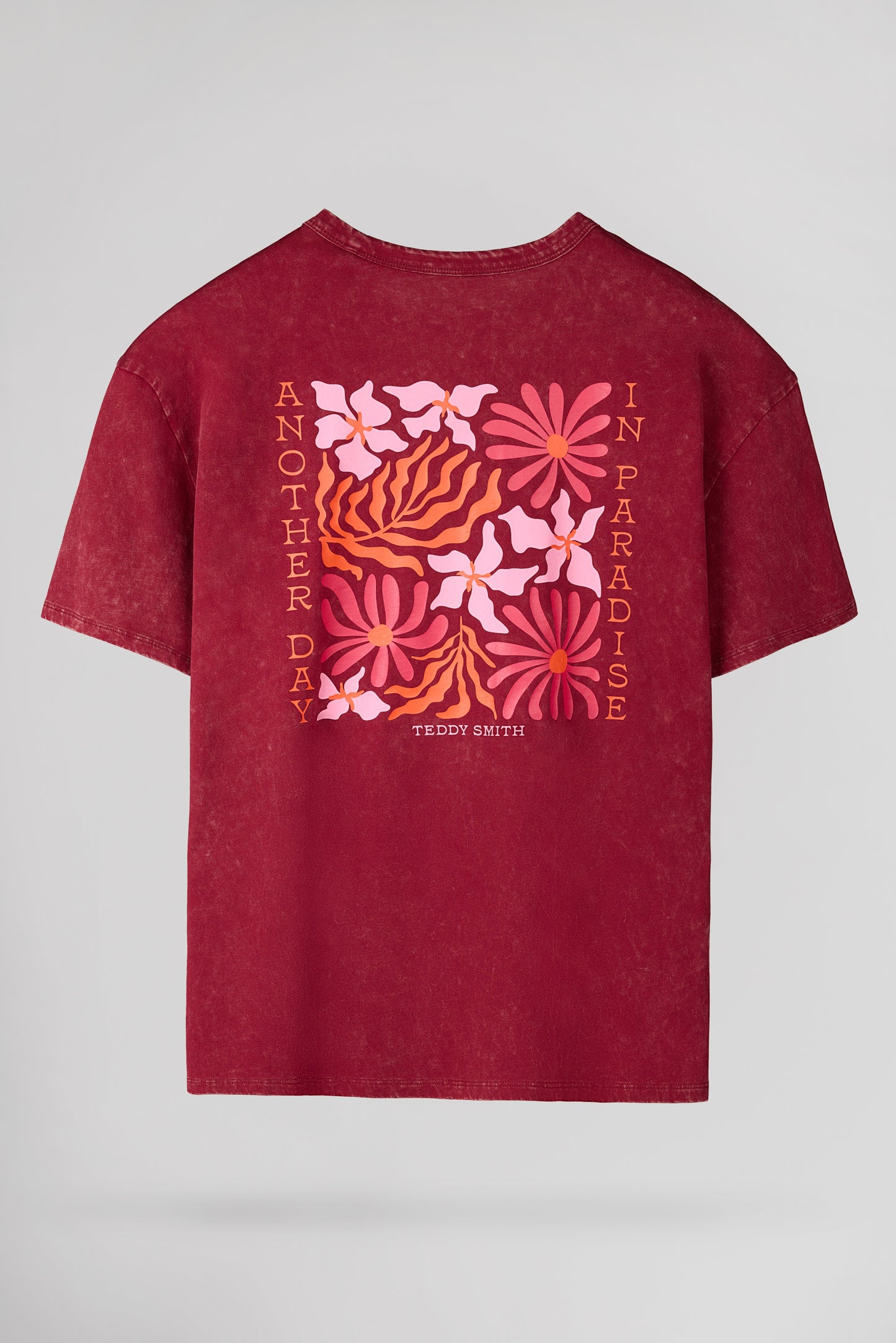 T-shirt T-FLORALI MC GRENAT - Teddy Smith