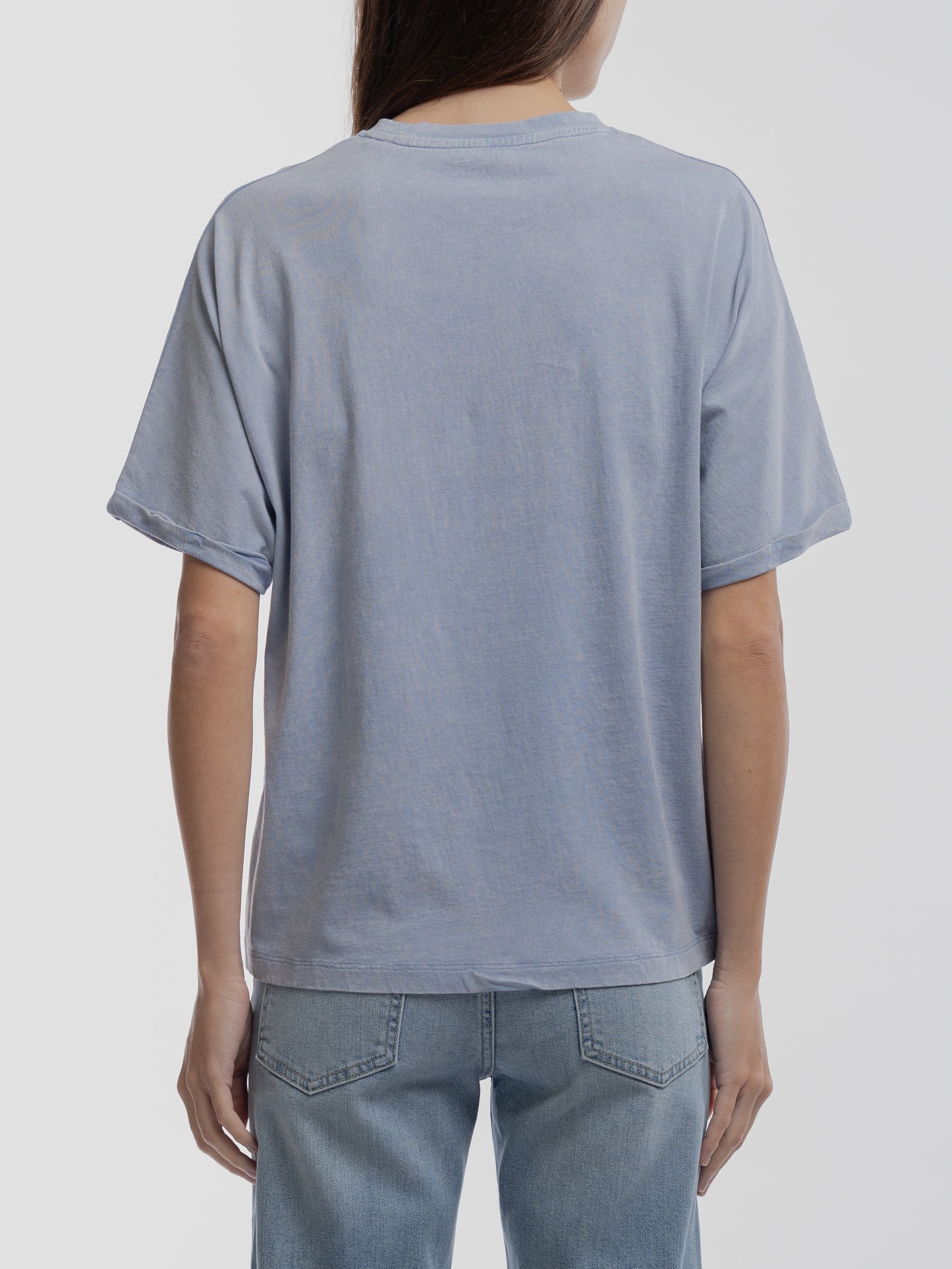 T-shirt T-GLITTER MC BLEU NUAGEUX - Teddy Smith