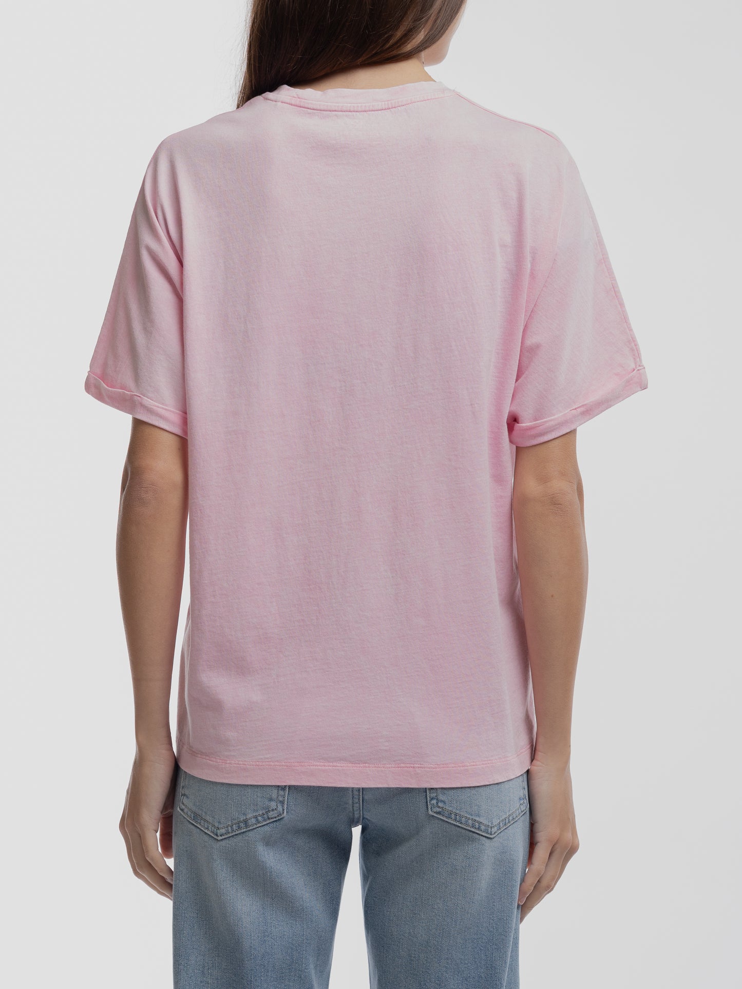 T-shirt T-GLITTER MC ROSE BONBON - Teddy Smith