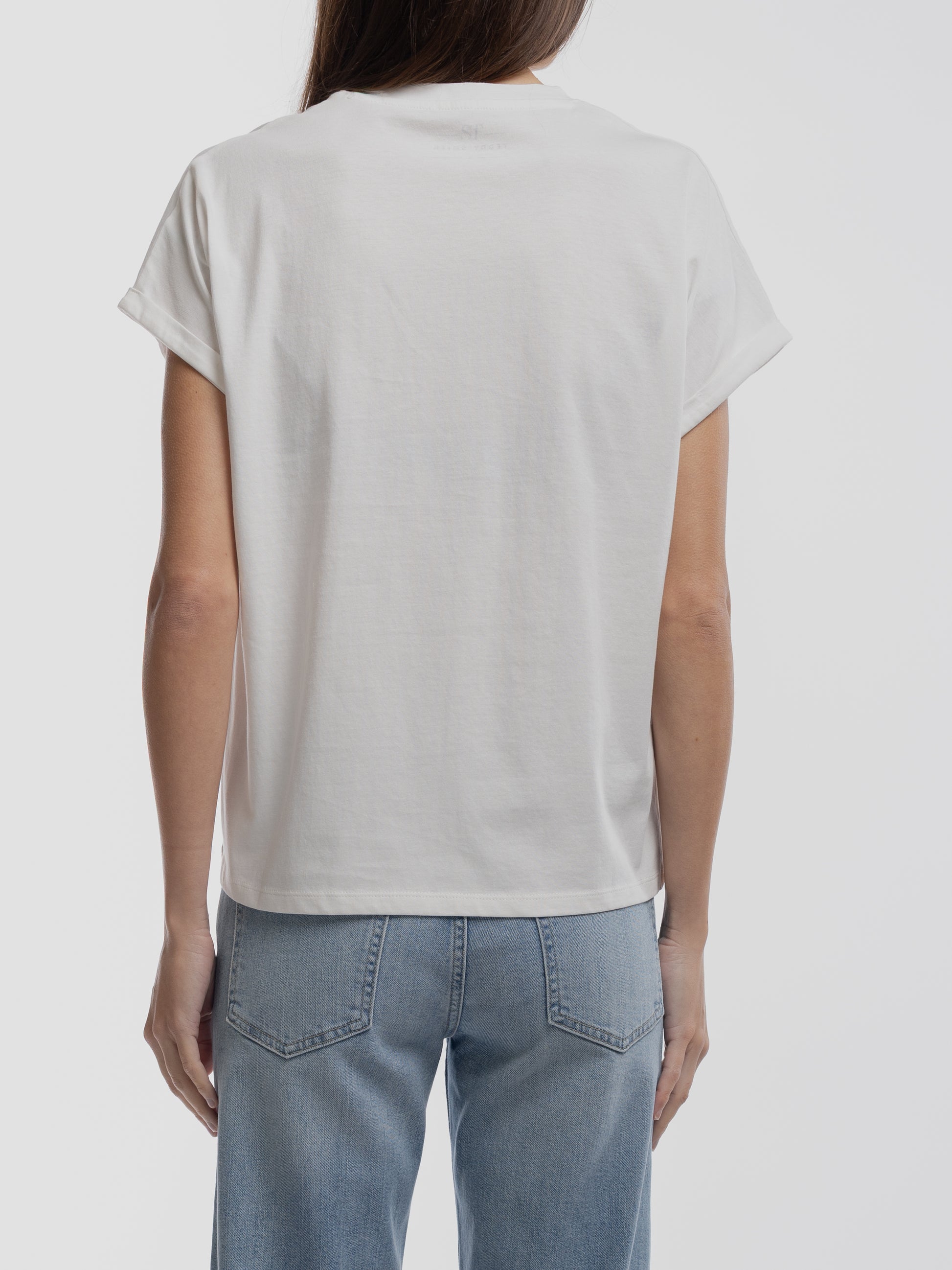 T-shirt T-ITALIA MC MIDDLE WHITE - Teddy Smith