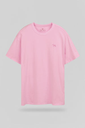 T-shirt col rond T-LAVA MC ROSE BONBON - Teddy Smith