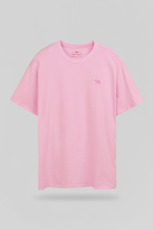 Achat T-shirt col rond T-LAVA MC ROSE BONBON - Teddy Smith