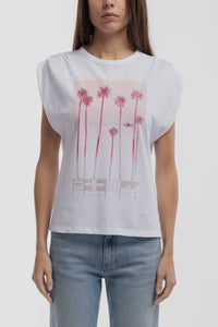 T-shirt T-MIAMI BLANC - Teddy Smith