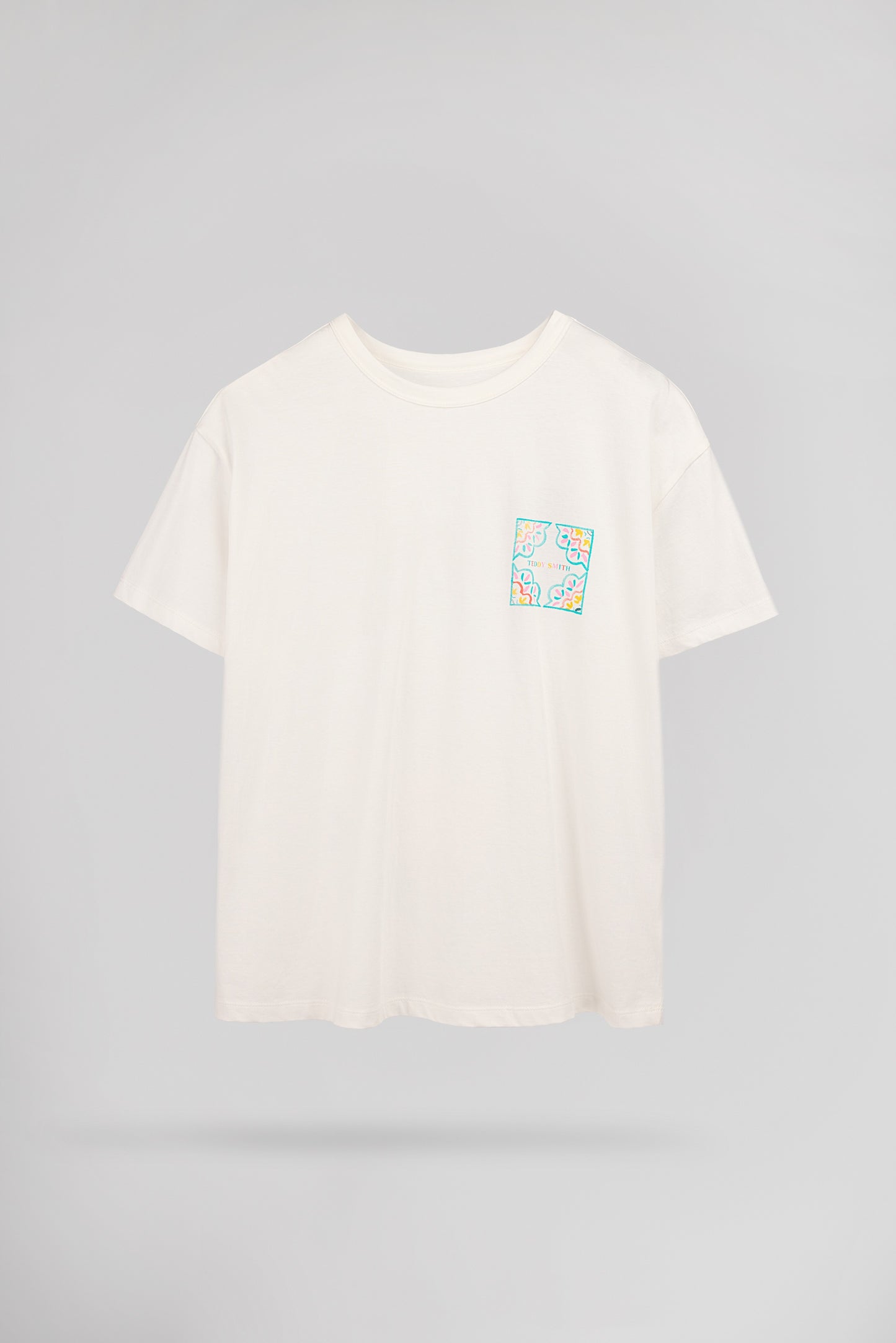 T-shirt T-MOSAIQUE MC MIDDLE WHITE - Teddy Smith