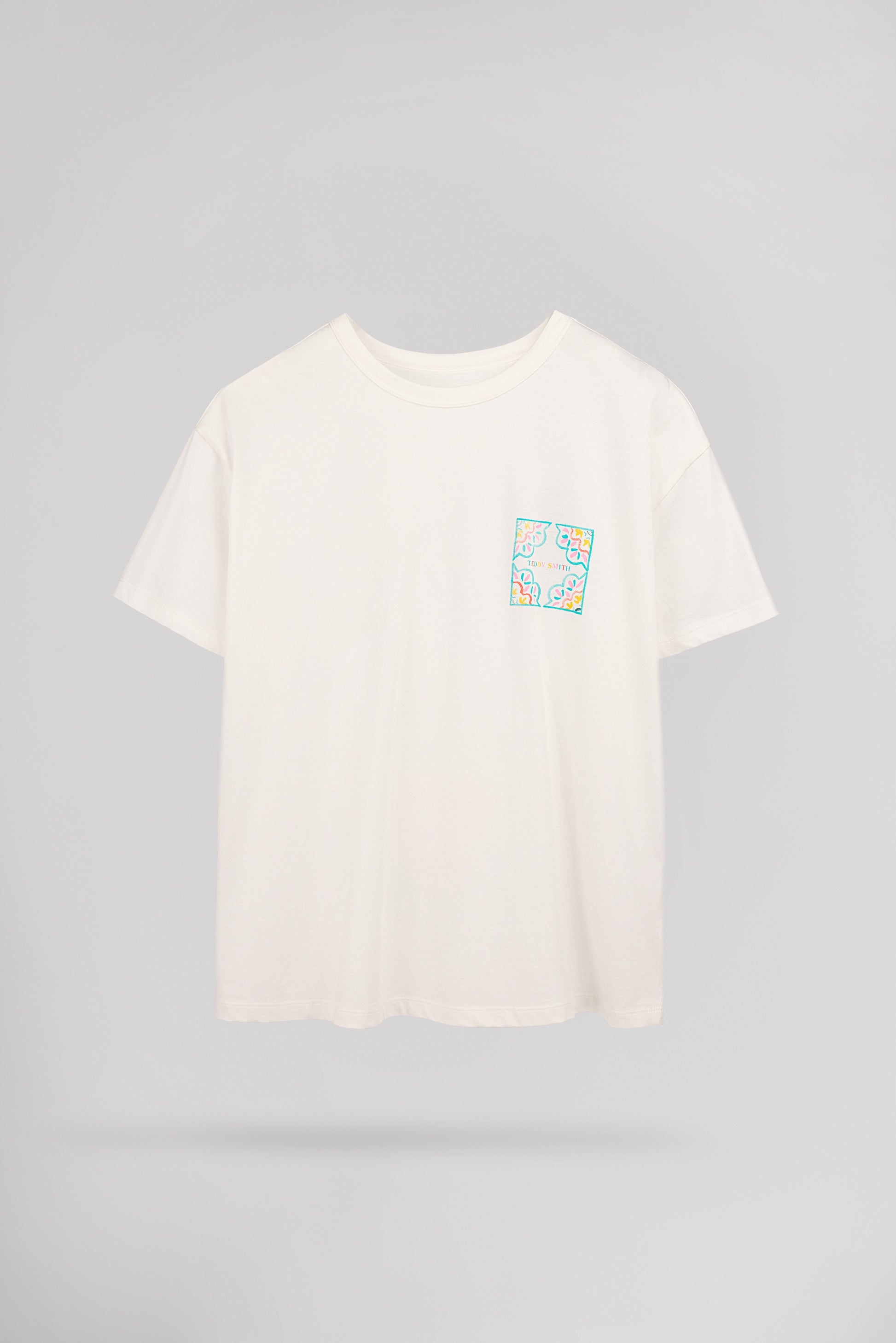 T-shirt T-MOSAIQUE MC MIDDLE WHITE - Teddy Smith