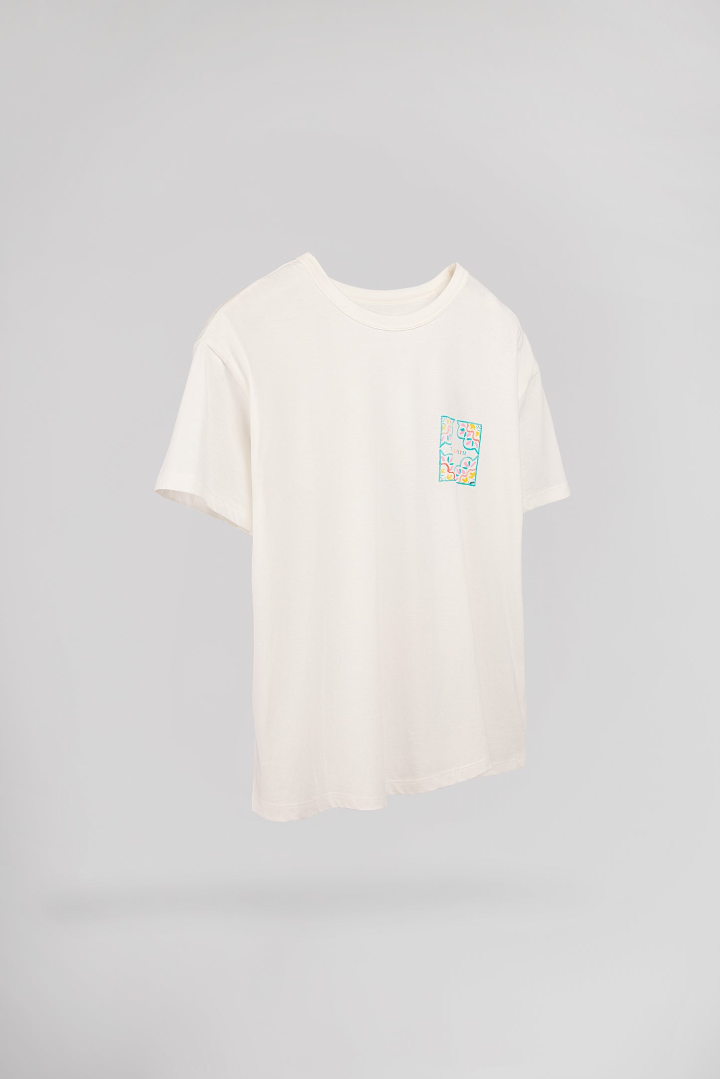 T-shirt T-MOSAIQUE MC MIDDLE WHITE - Teddy Smith