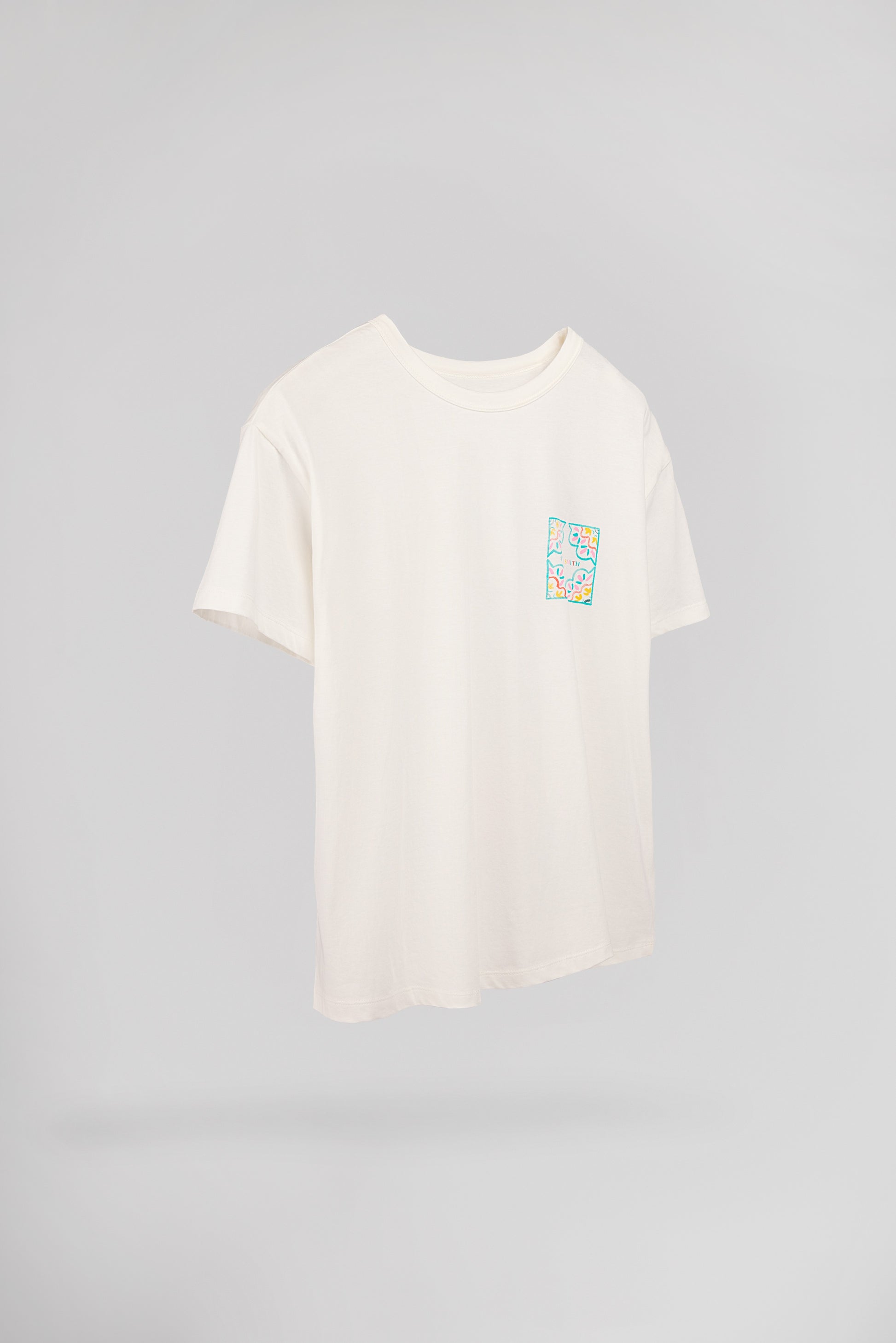 T-shirt T-MOSAIQUE MC MIDDLE WHITE - Teddy Smith