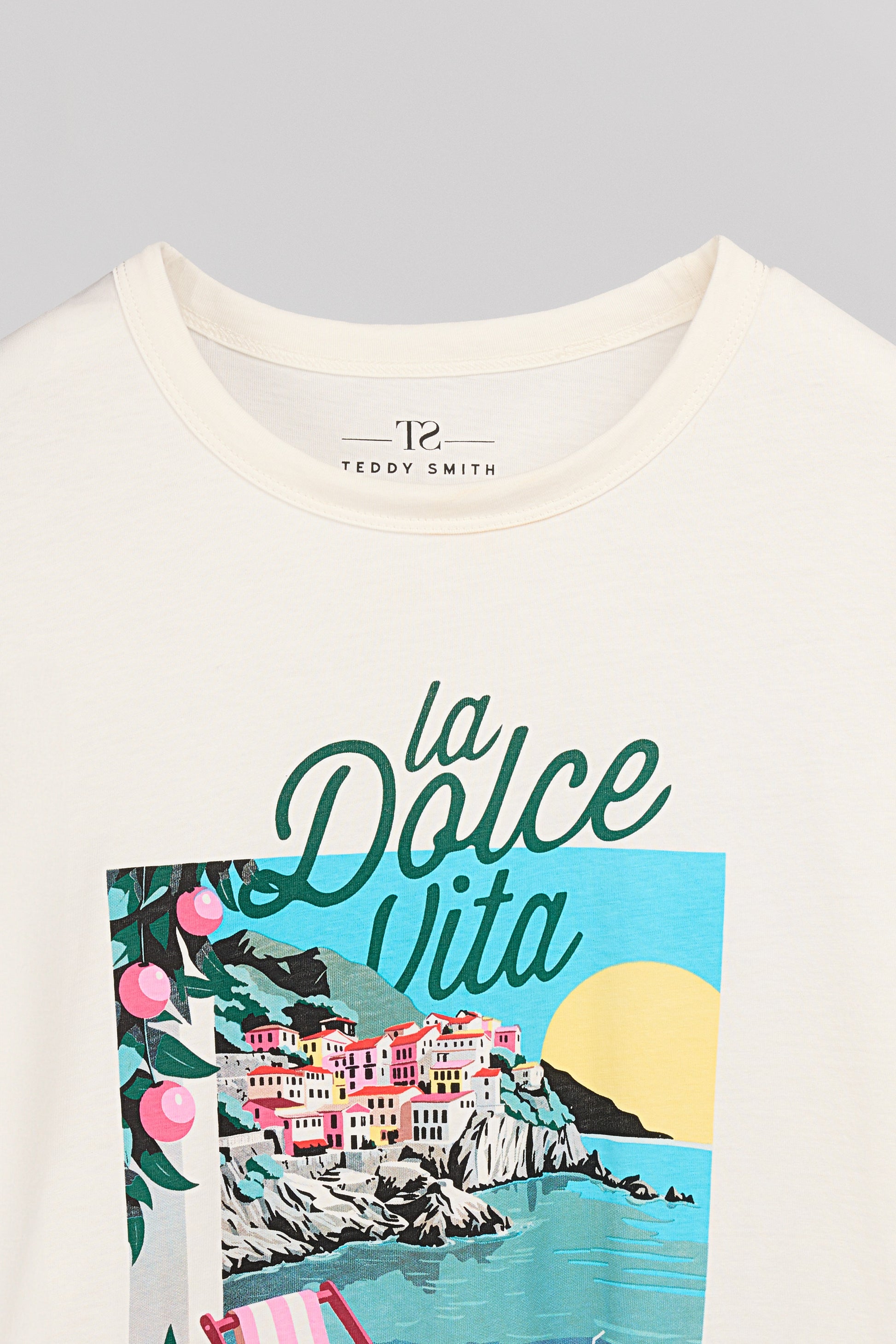 T-shirt T-POSITANO MC MIDDLE WHITE - Teddy Smith