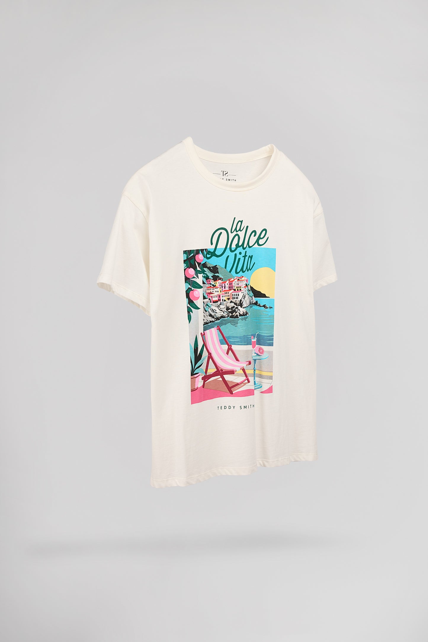 T-shirt T-POSITANO MC MIDDLE WHITE - Teddy Smith