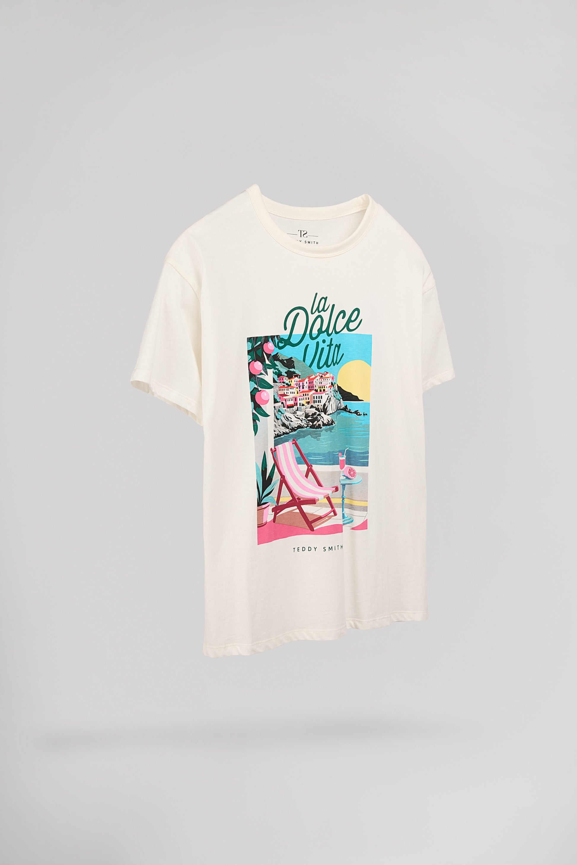 T-shirt T-POSITANO MC MIDDLE WHITE - Teddy Smith