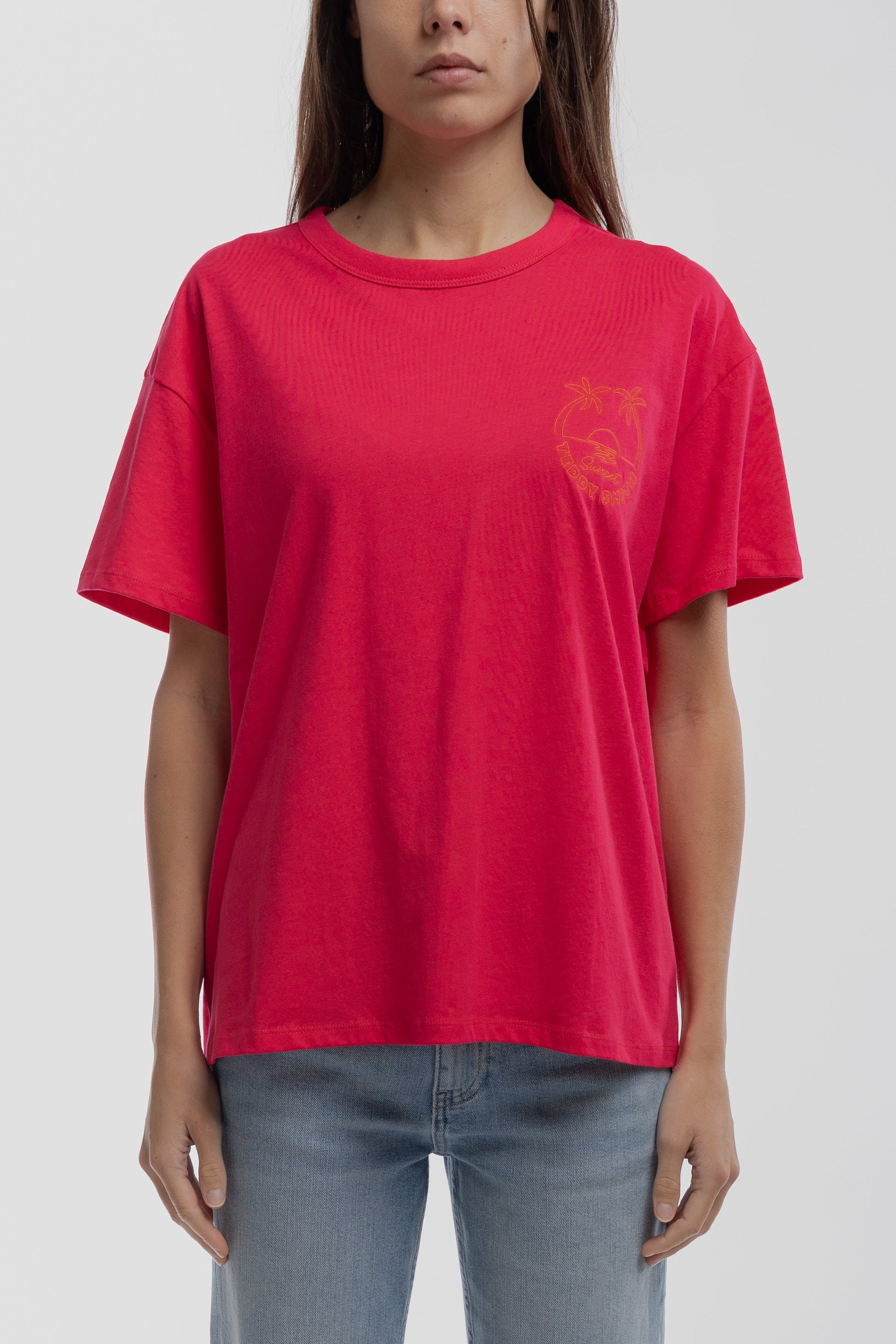 T-shirt T-SURF MC ROSE FUSHIA - Teddy Smith