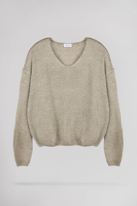 Achat Pull avec laine P-MAGGIE BLEACH KAKI - Teddy Smith