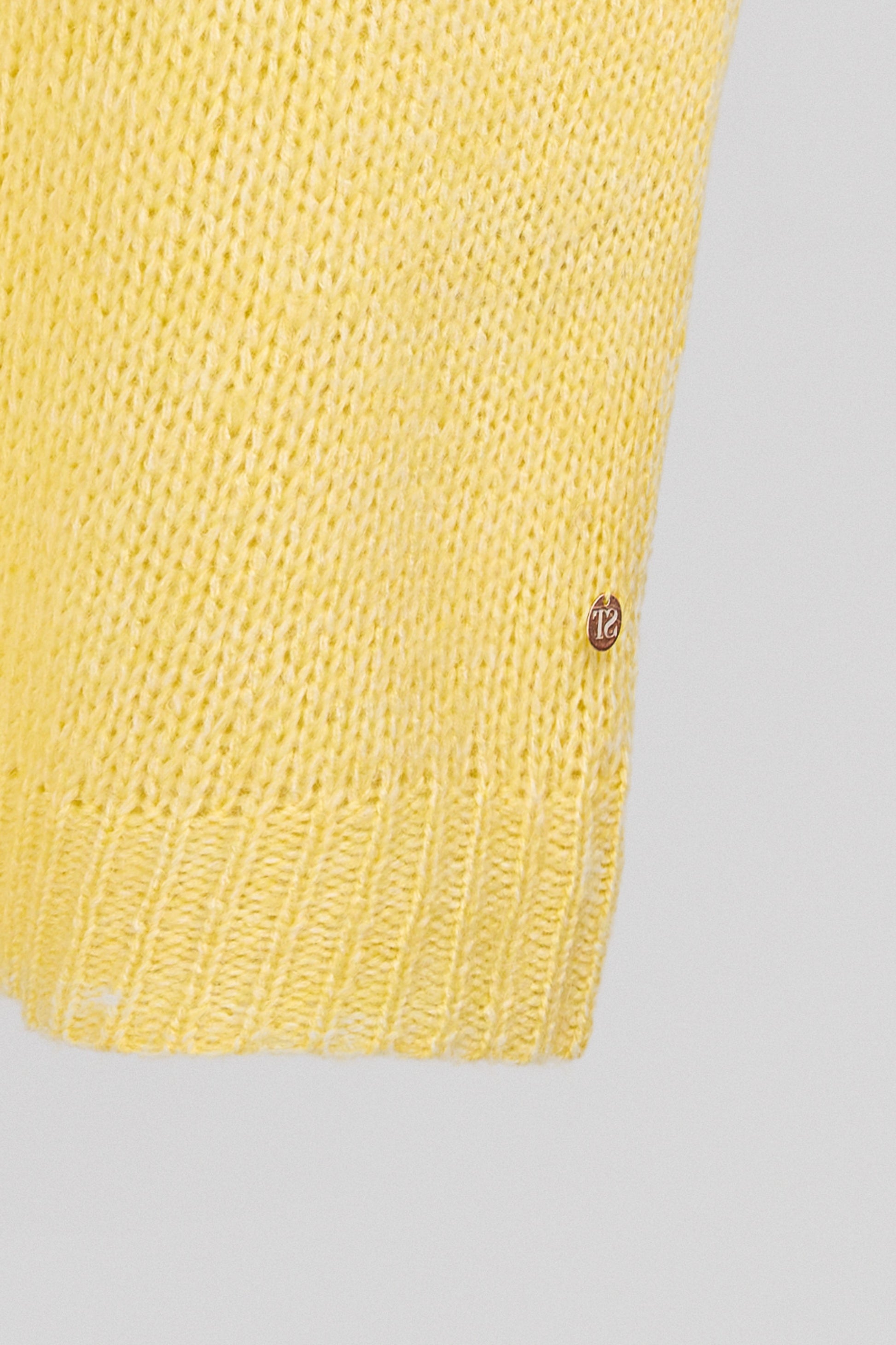 Pull oversize avec laine P-MOCHI JAUNE CITRON - Teddy Smith