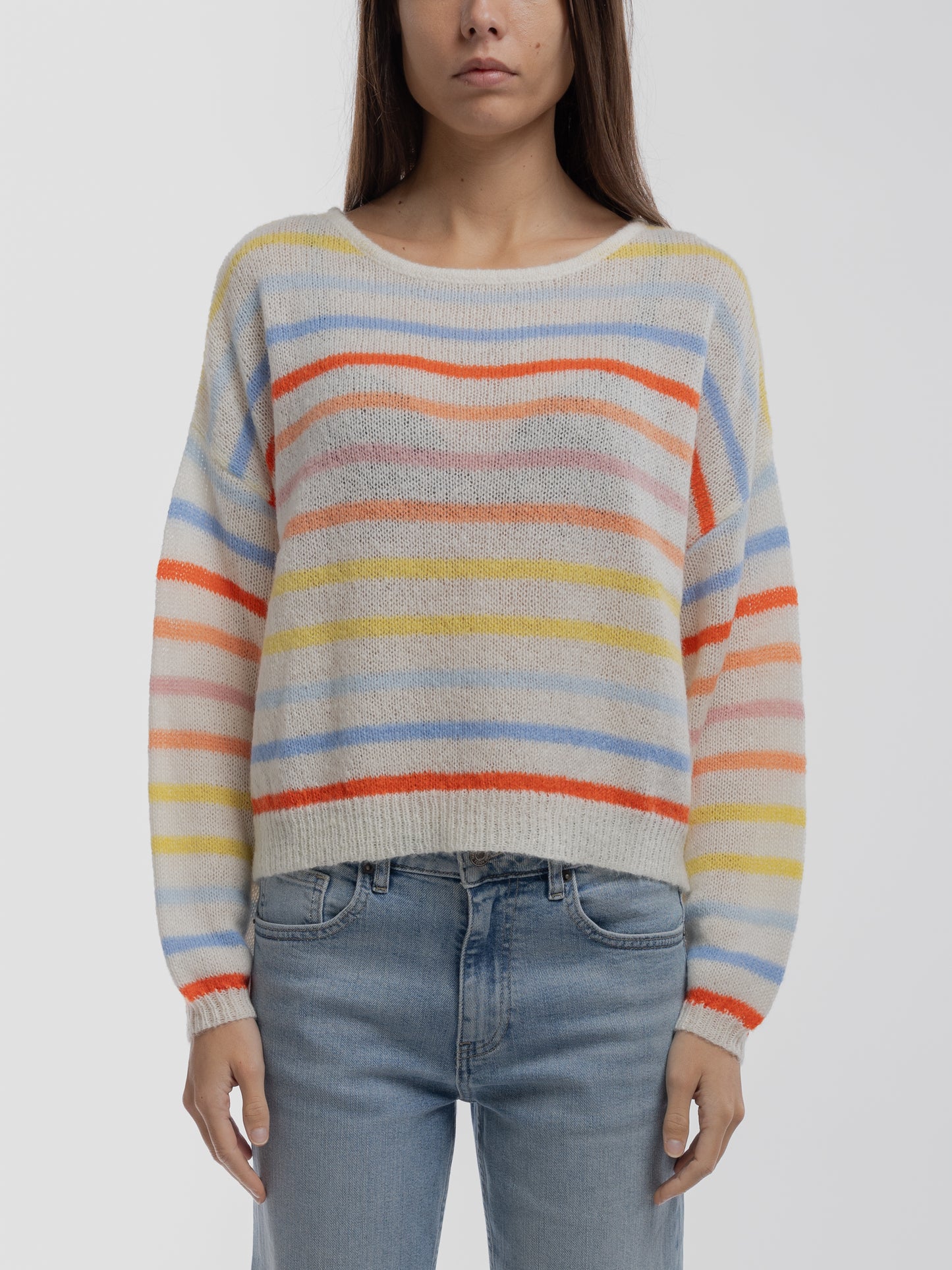 Pull P-STRIPE MIDDLE WHITE - Teddy Smith