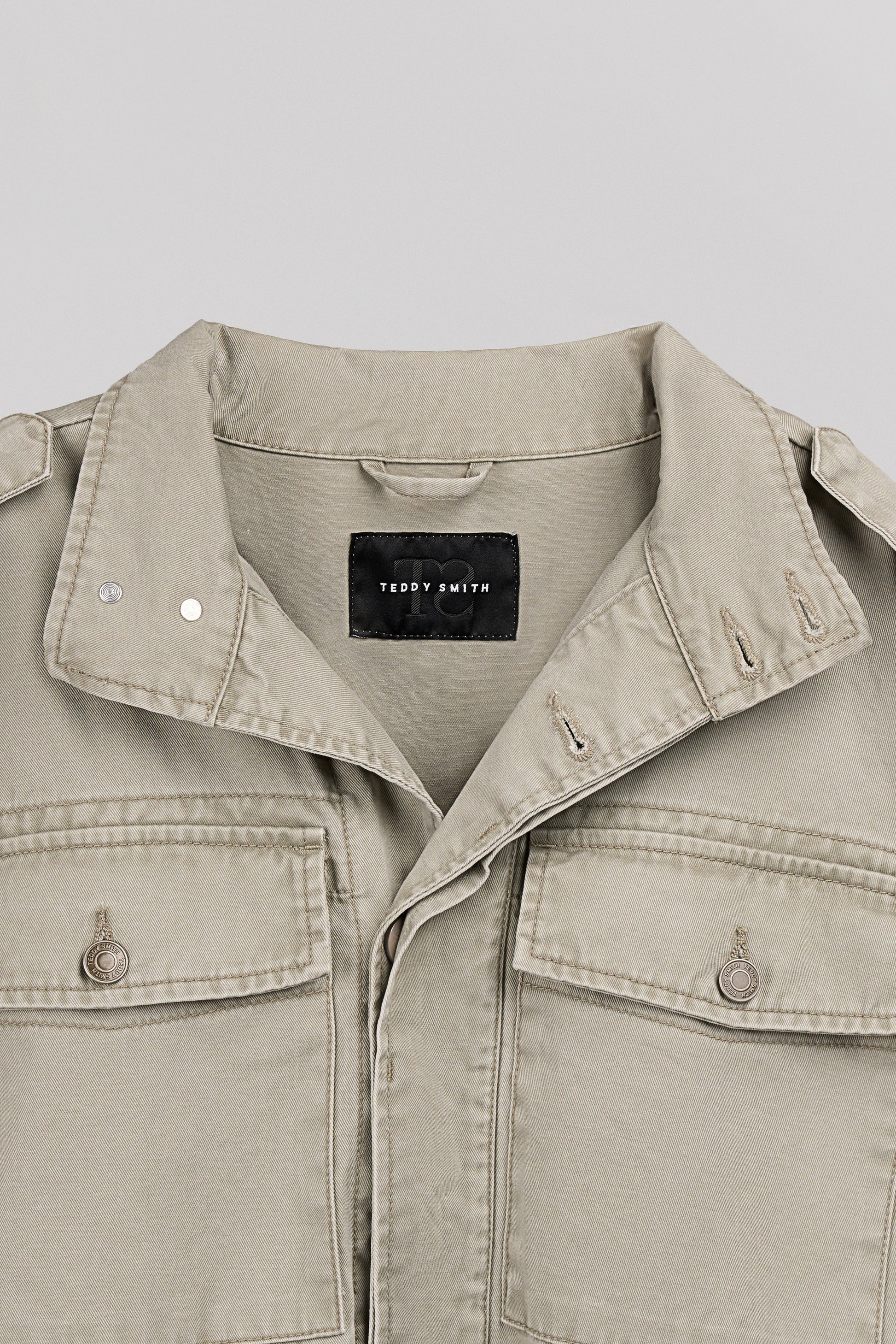 Blouson B-DAKOTA BLEACH KAKI - Teddy Smith