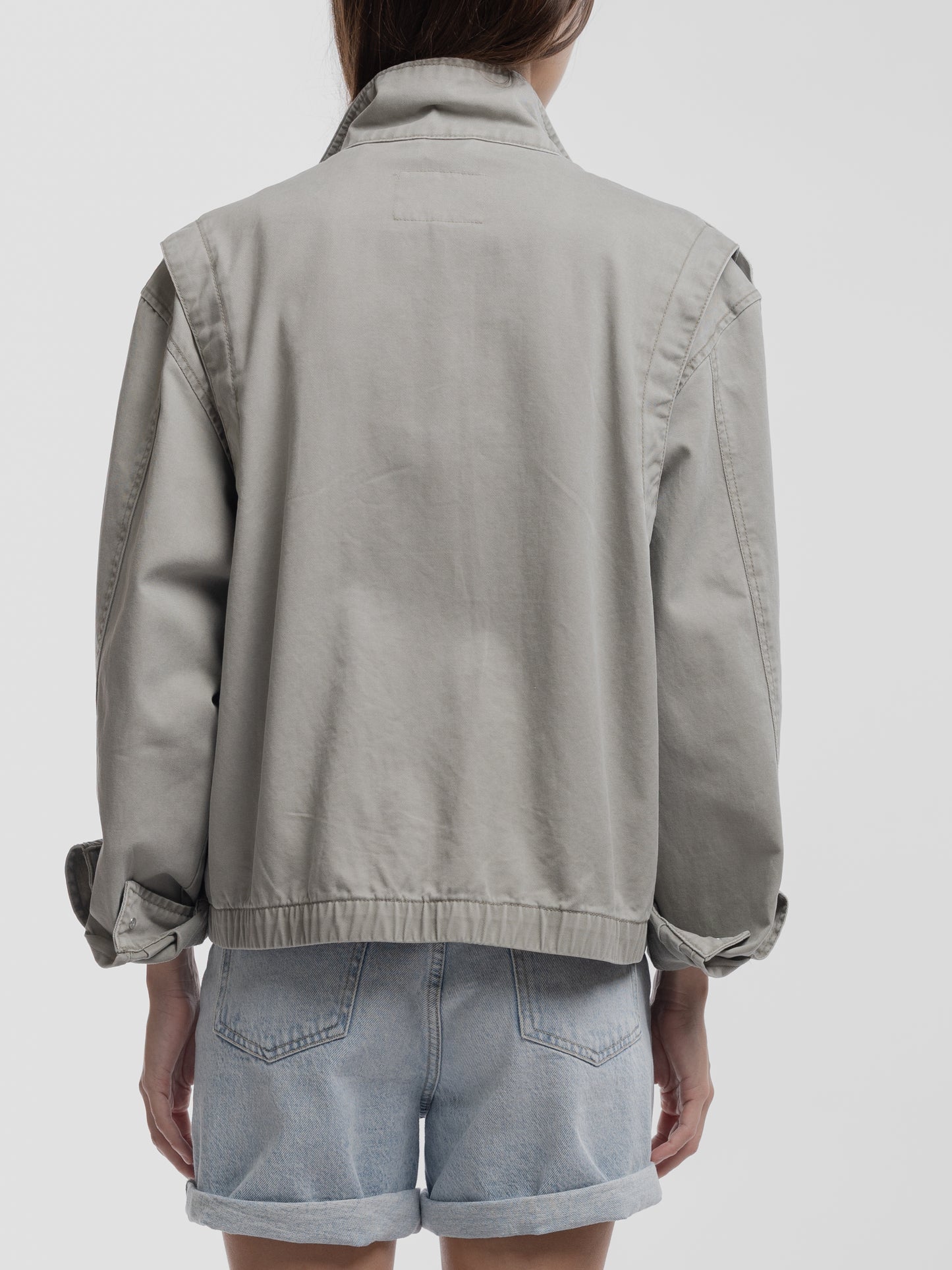 Blouson B-DAKOTA BLEACH KAKI - Teddy Smith