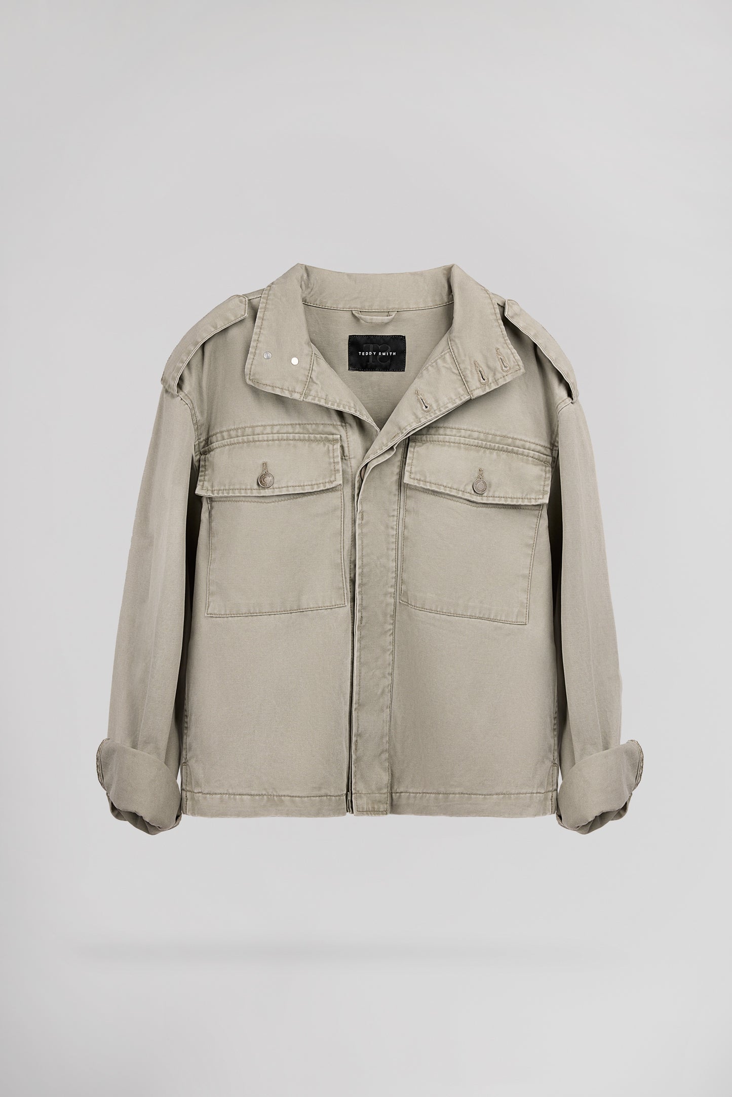 Blouson B-DAKOTA BLEACH KAKI - Teddy Smith