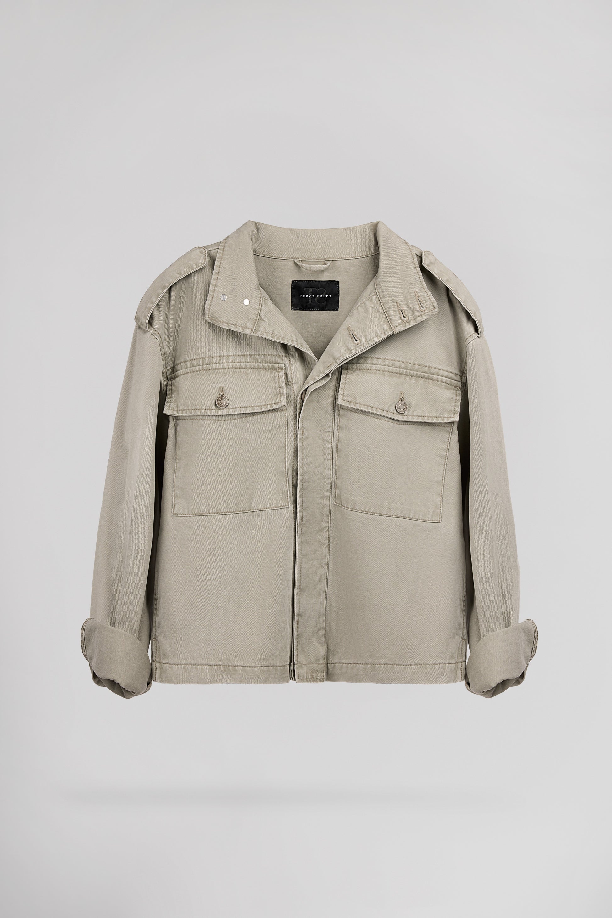 Blouson B-DAKOTA BLEACH KAKI - Teddy Smith