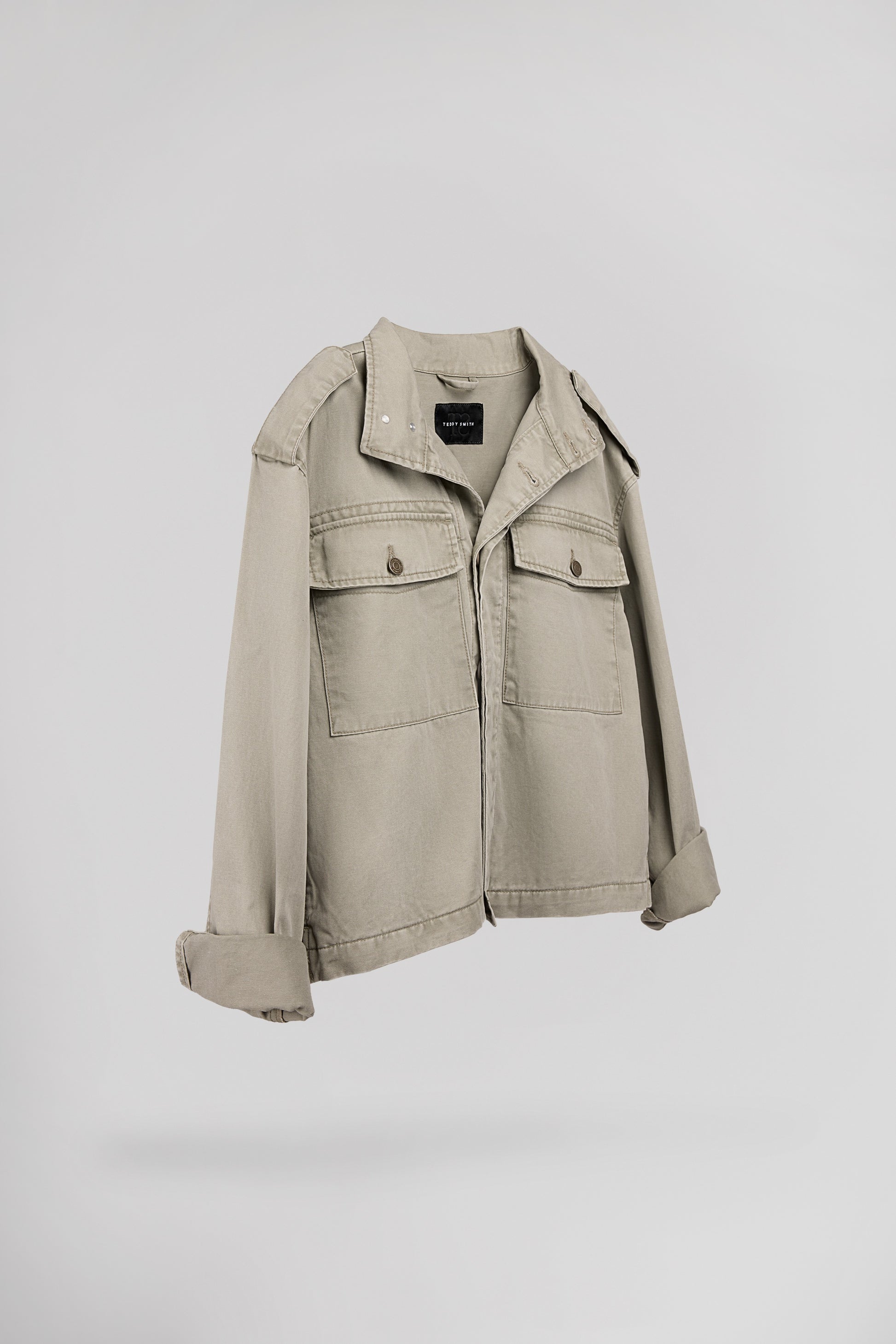 Blouson B-DAKOTA BLEACH KAKI - Teddy Smith