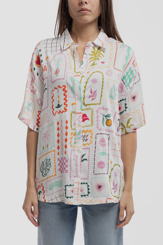 Achat Chemise C-CLOVER MIDDLE WHITE - Teddy Smith