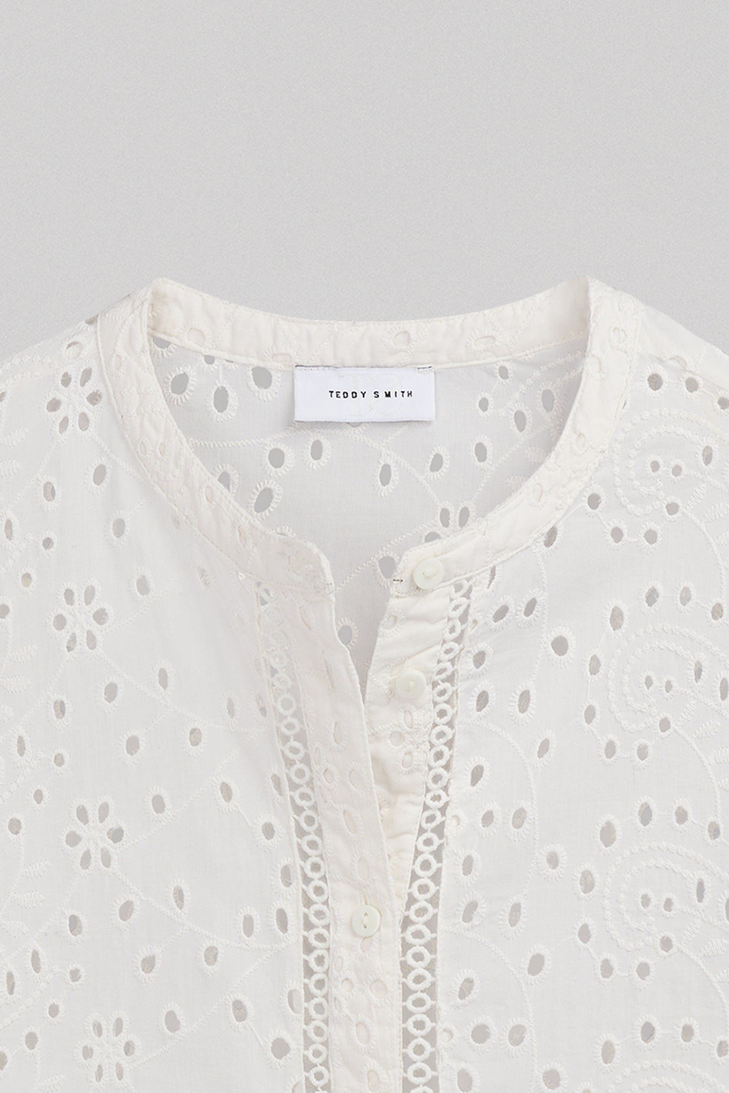 Chemise brodée C-HELI MIDDLE WHITE - Teddy Smith