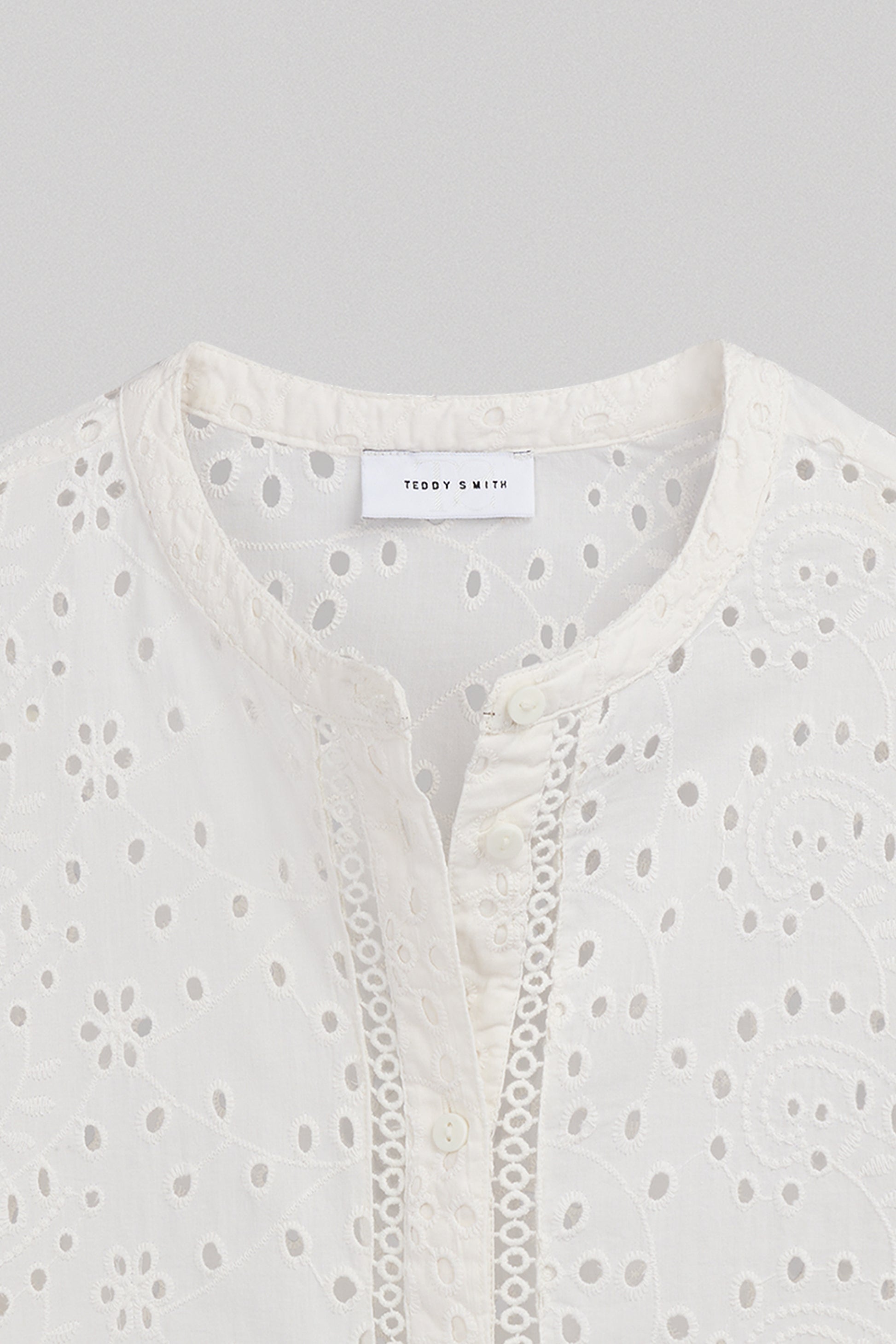 Chemise brodée C-HELI MIDDLE WHITE - Teddy Smith
