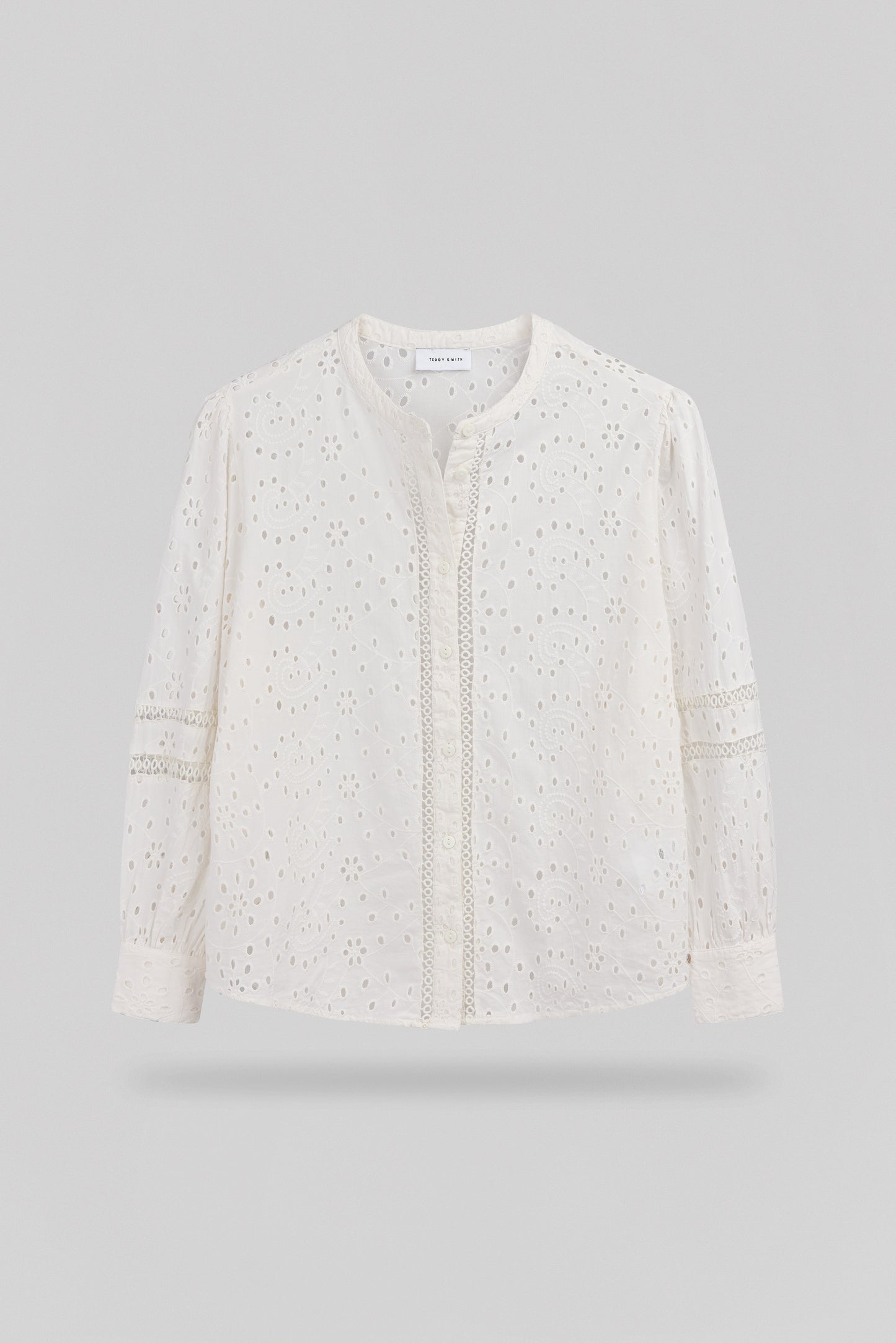 Chemise brodée C-HELI MIDDLE WHITE - Teddy Smith