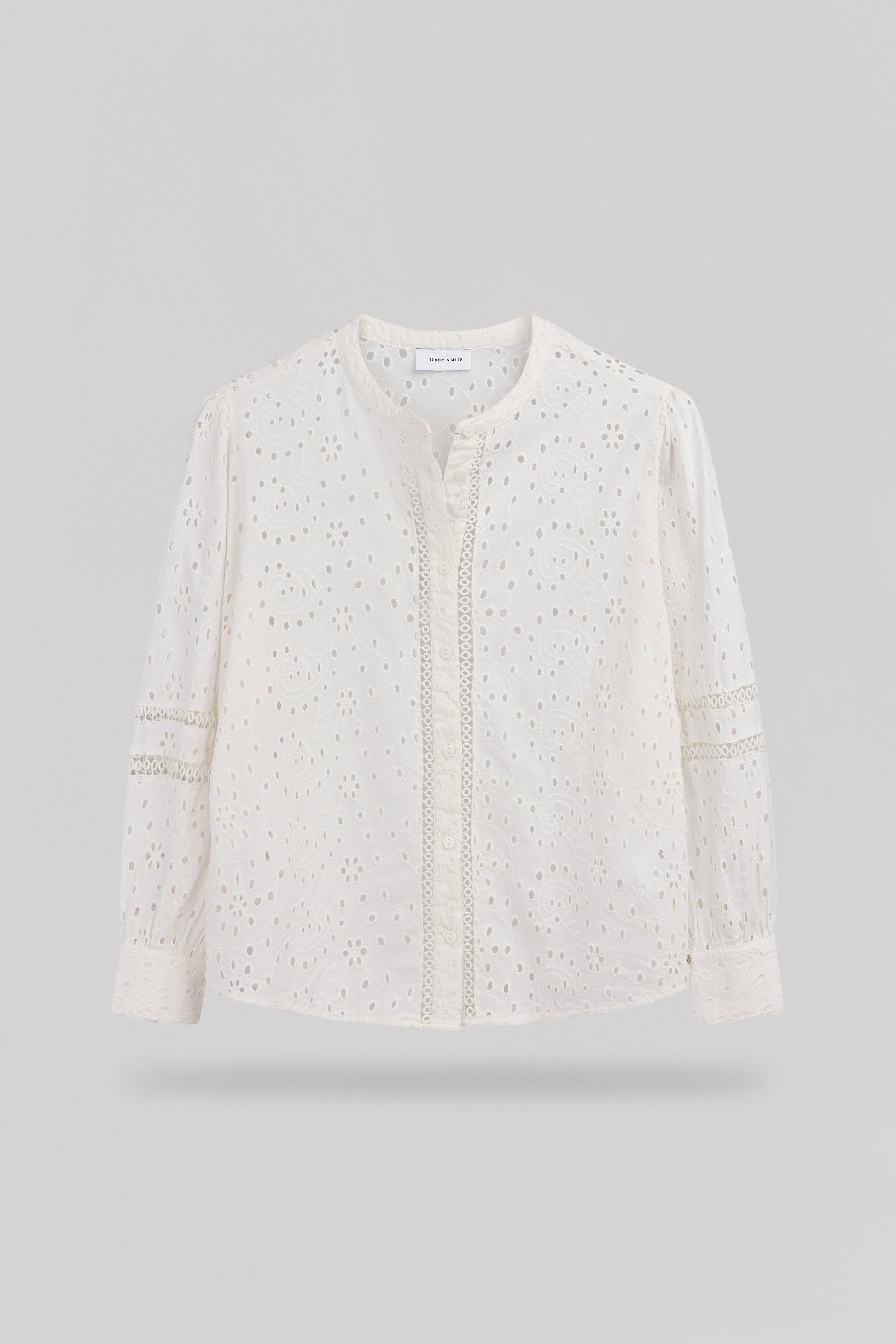 Chemise brodée C-HELI MIDDLE WHITE - Teddy Smith