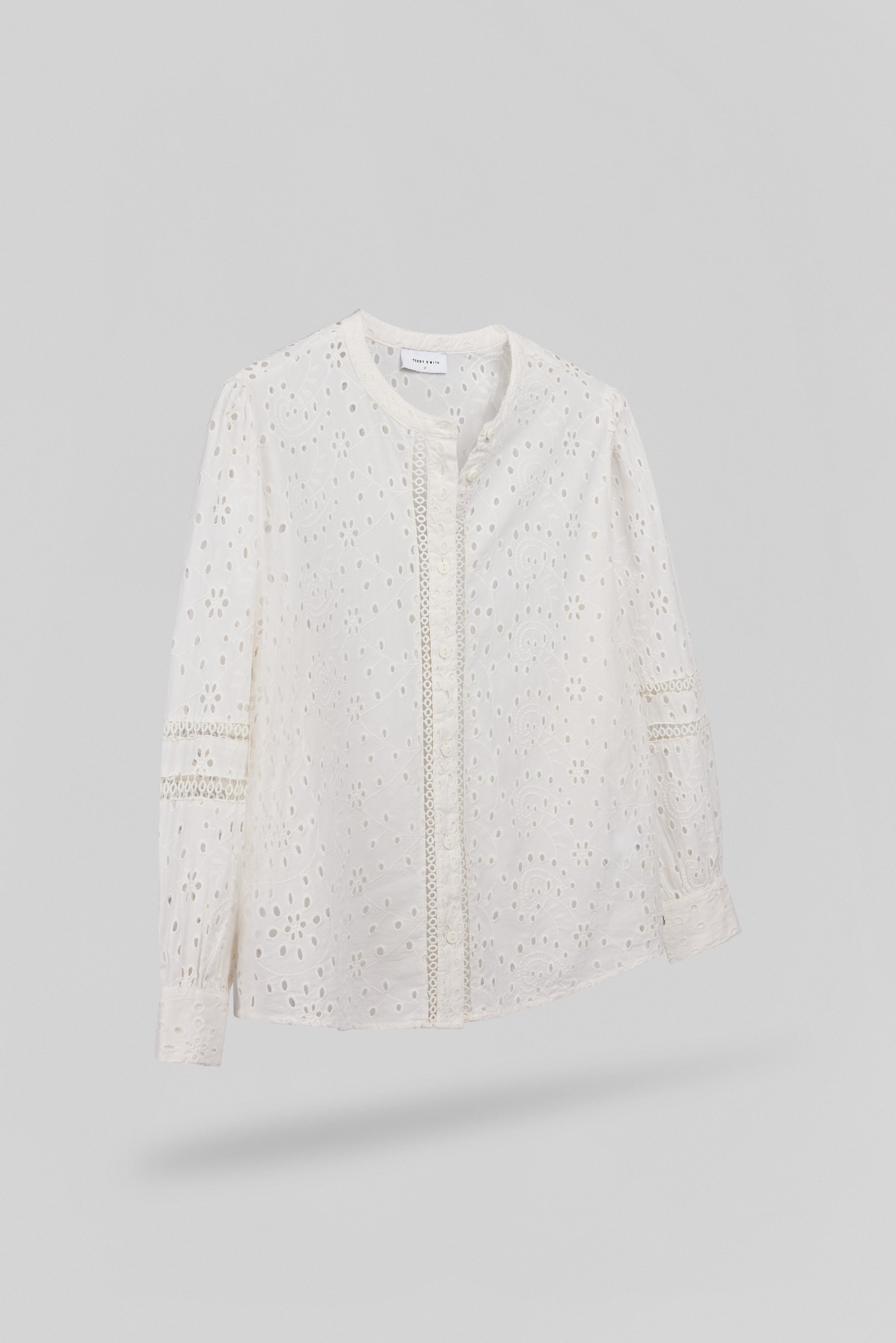 Chemise brodée C-HELI MIDDLE WHITE - Teddy Smith