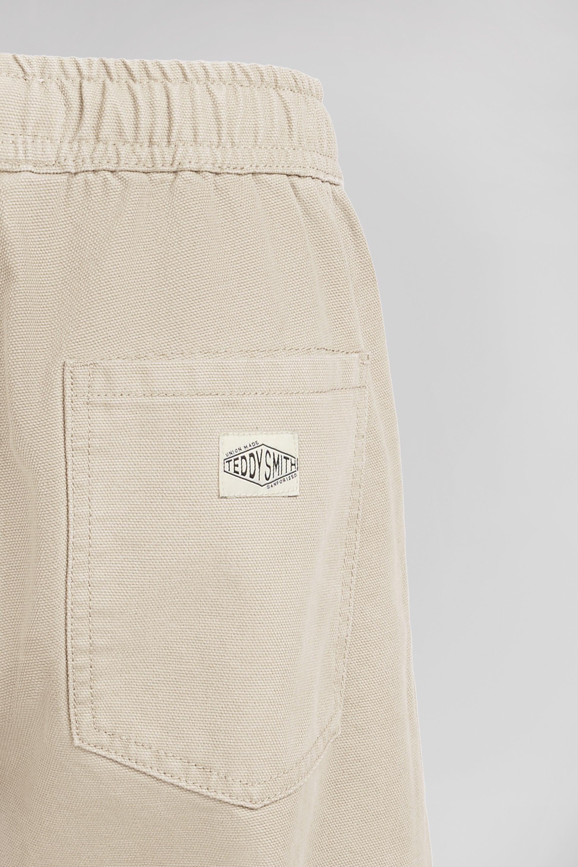 Pantalon large P-DEXTER JR CREAM - Teddy Smith
