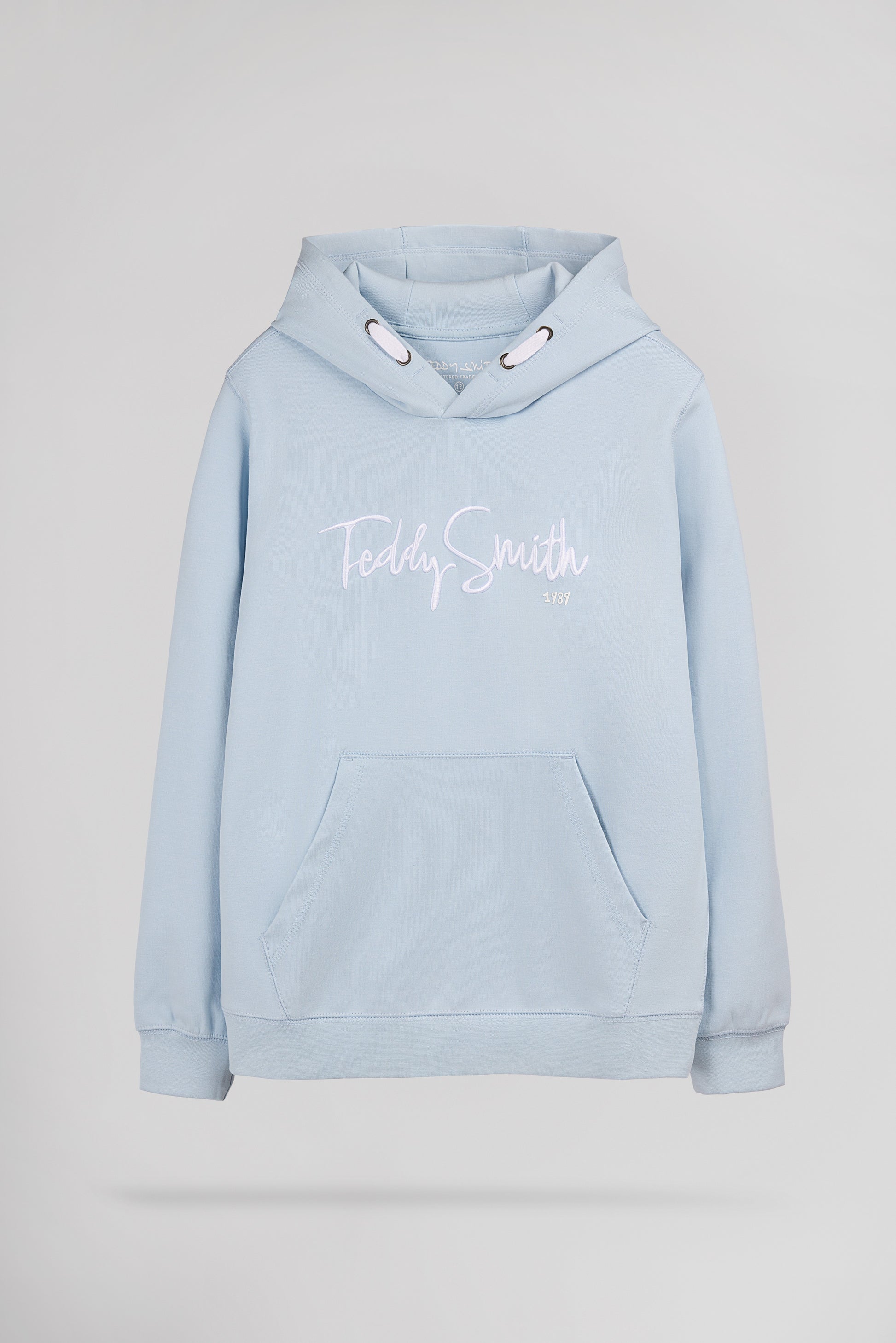 Sweat à capuche S-EVRY HOODY JR PASTEL BLUE - Teddy Smith