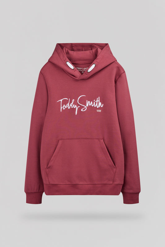 Achat Sweat à capuche S-EVRY HOODY JR FRAMBOISE FONCE