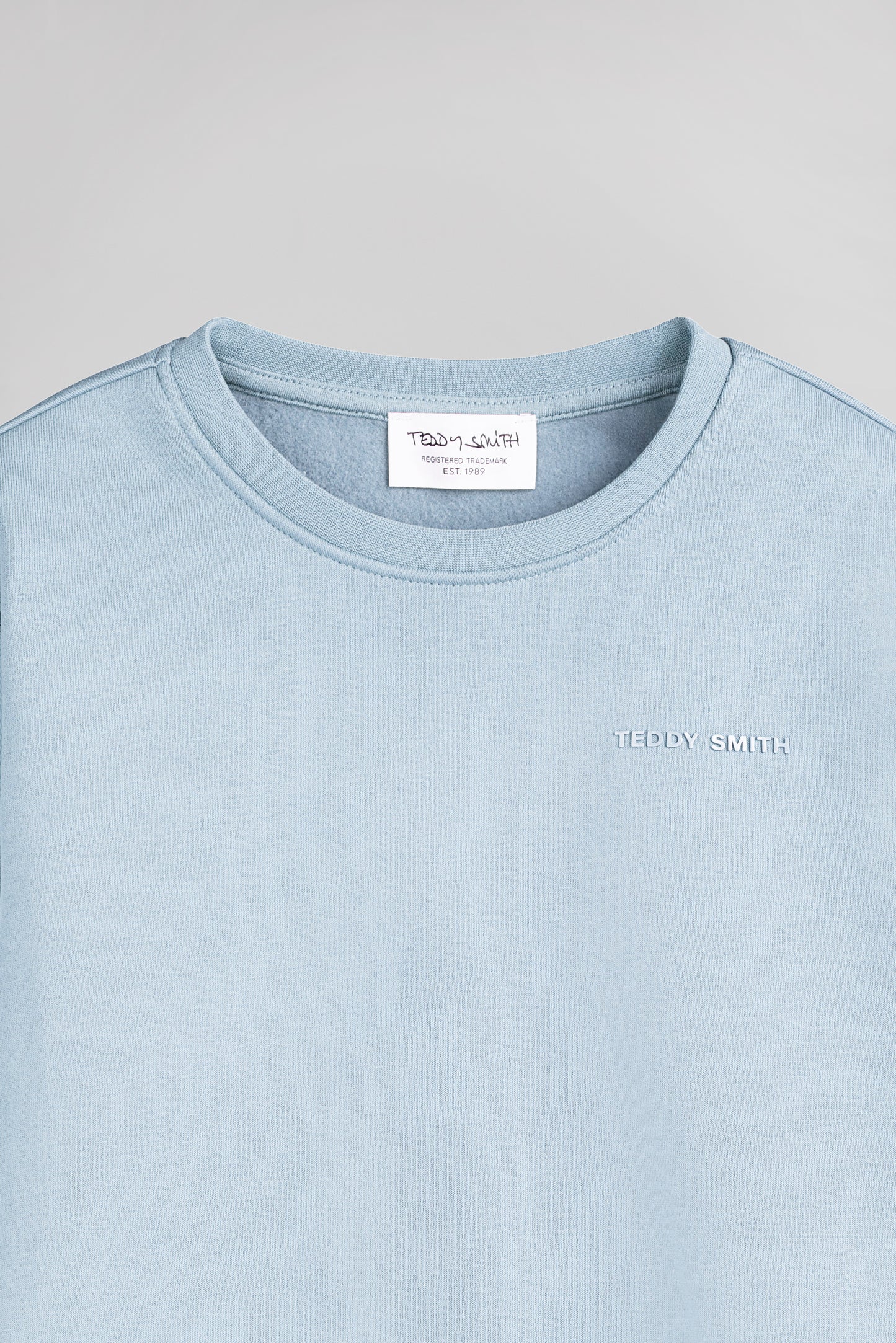 Sweat col rond S-NARK RC JR PASTEL BLUE - Teddy Smith