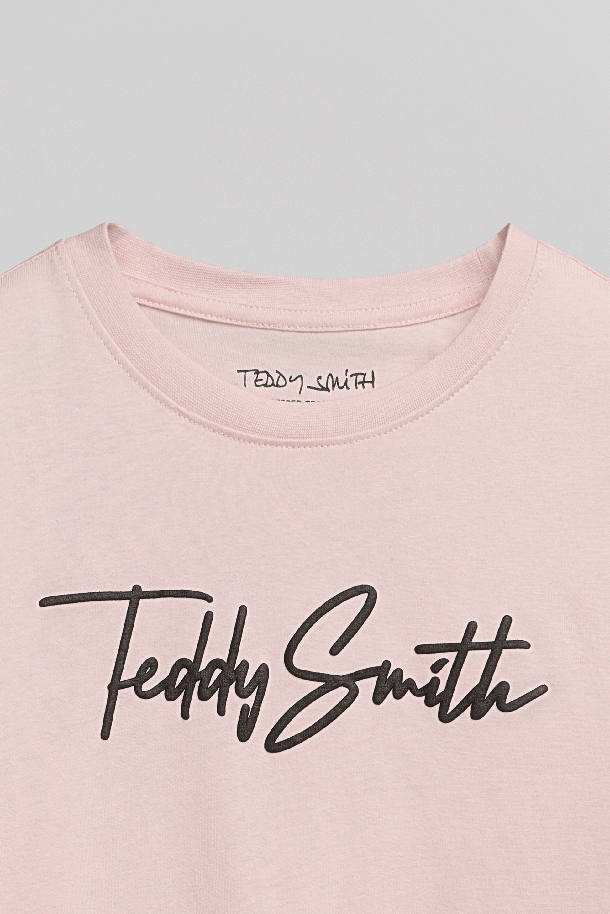 T-shirt col rond T-EVAN MC JR ROSE PASTEL - Teddy Smith