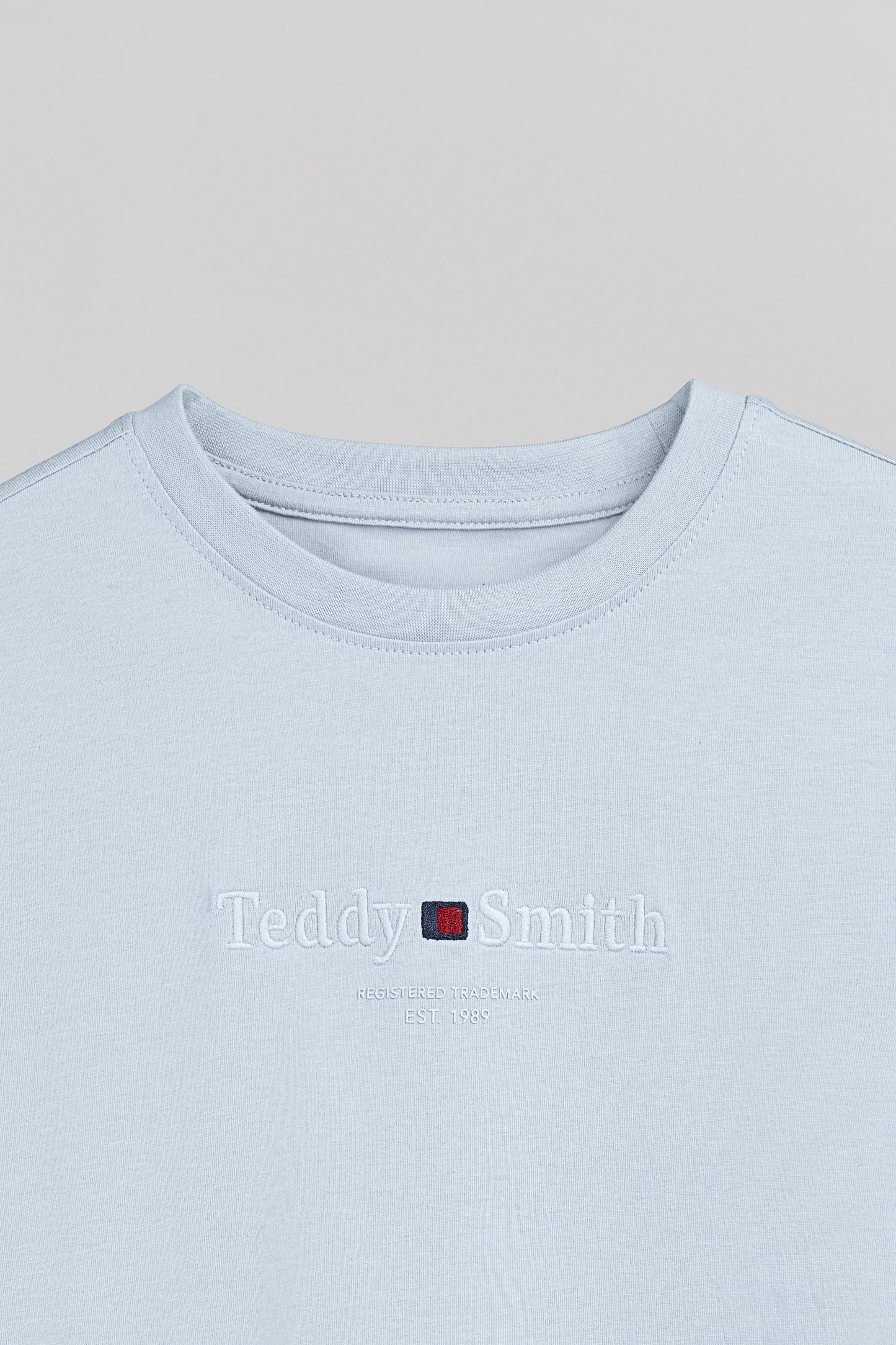 T-shirt col rond T-JIM MC JR PASTEL BLUE - Teddy Smith
