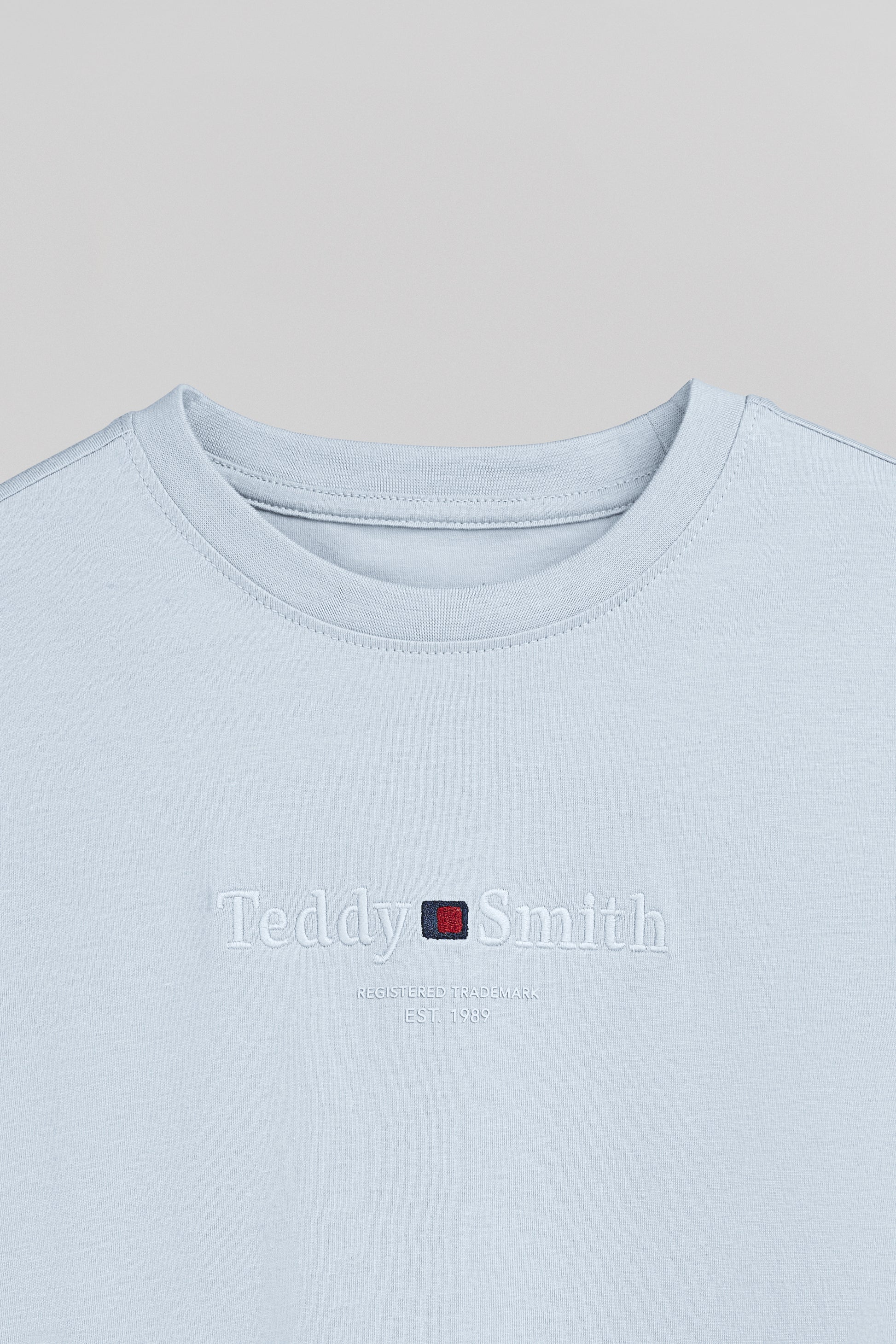 T-shirt col rond T-JIM MC JR PASTEL BLUE - Teddy Smith