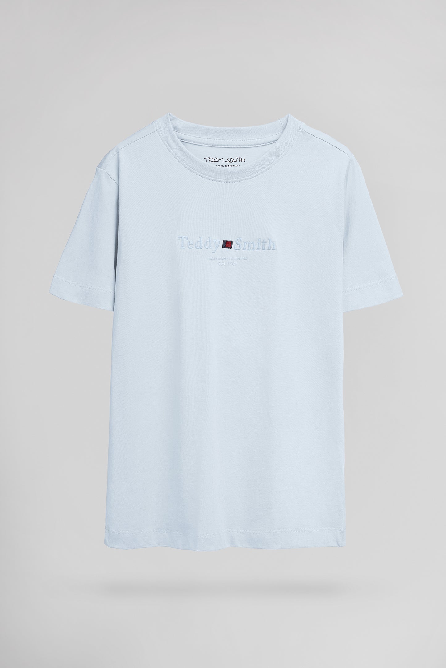 T-shirt col rond T-JIM MC JR PASTEL BLUE - Teddy Smith