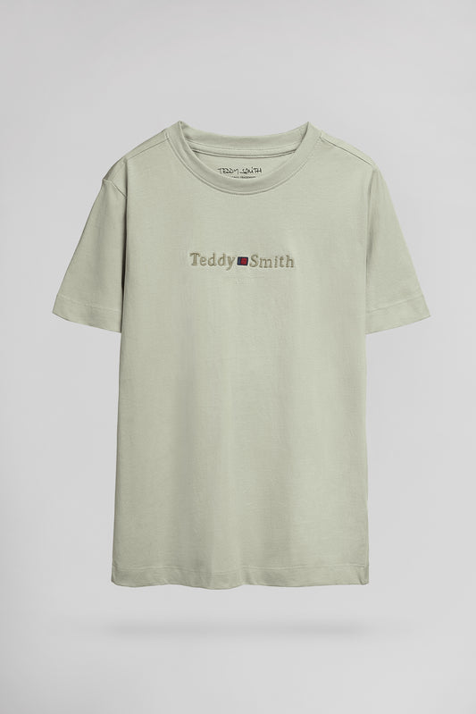 Achat T-shirt col rond T-JIM MC JR VERT SAUGE - Teddy Smith