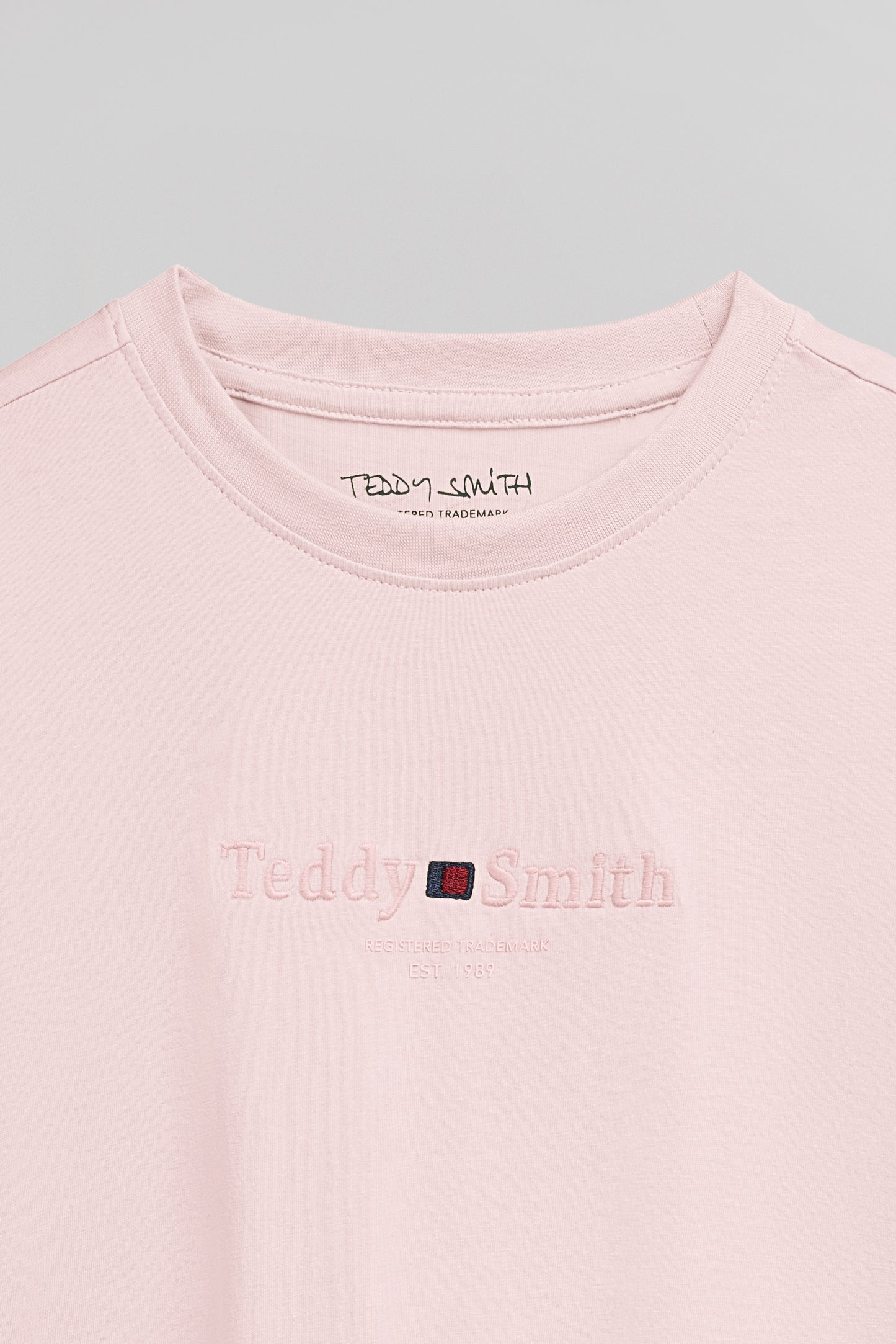 T-shirt col rond T-JIM MC JR ROSE PASTEL - Teddy Smith