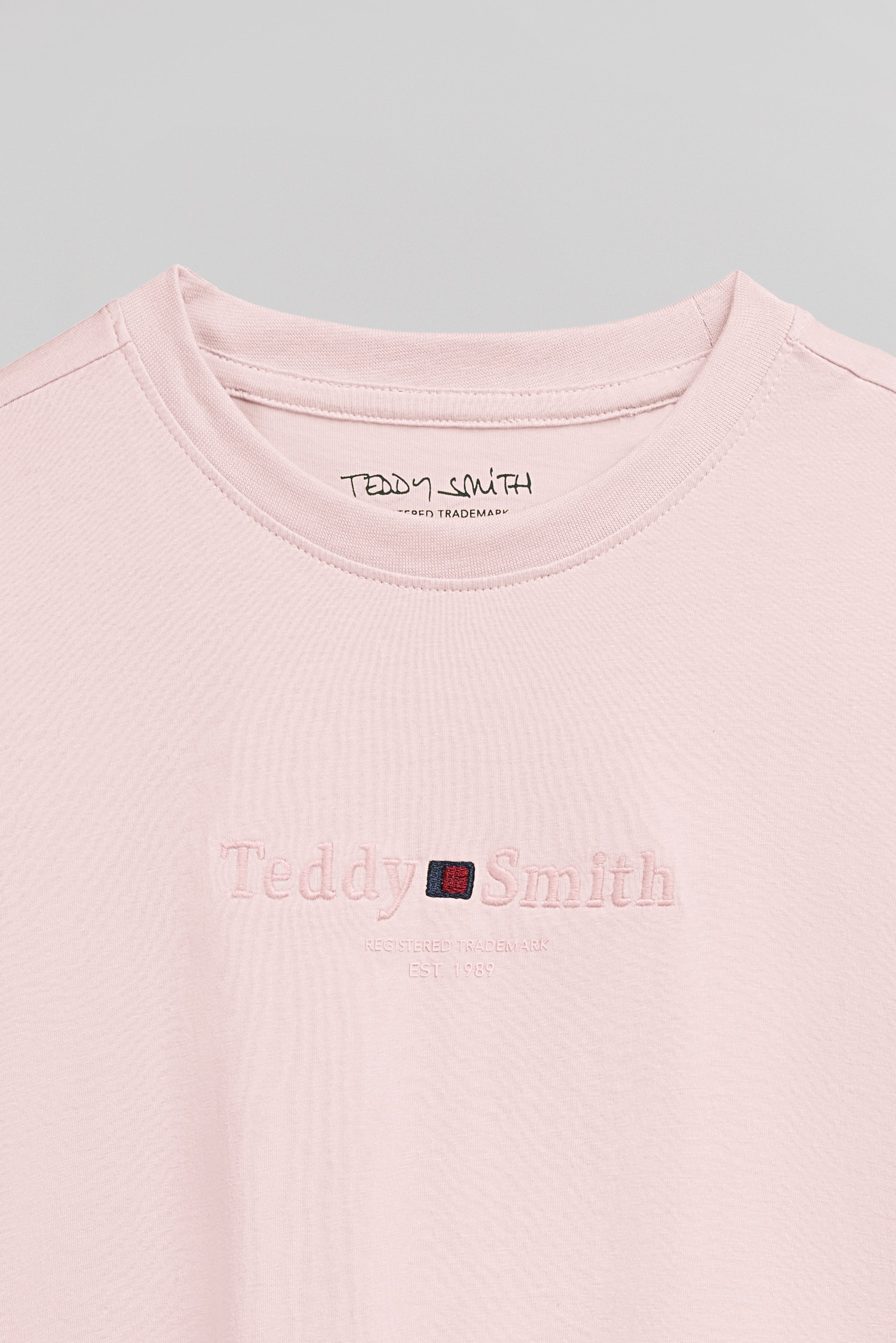 T-shirt col rond T-JIM MC JR ROSE PASTEL - Teddy Smith