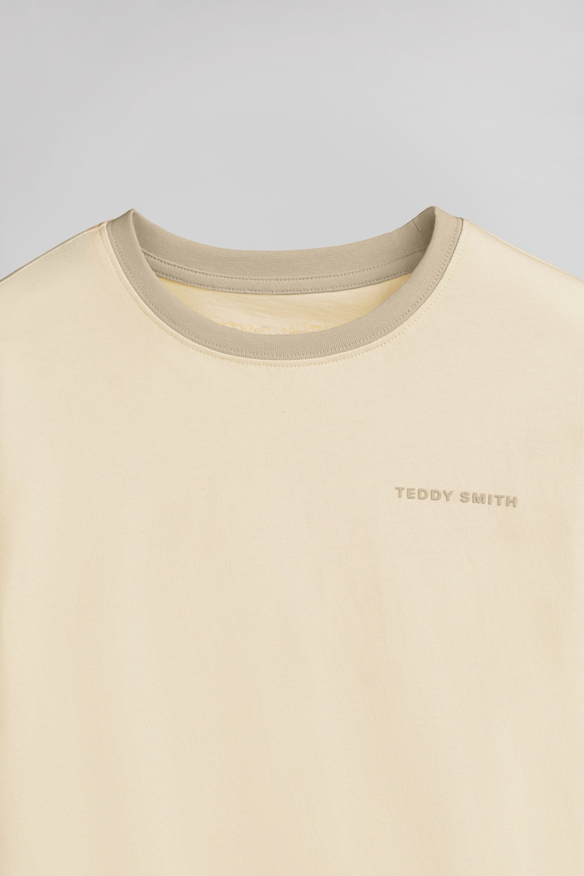 T-shirt col rond THE TEE 2 R MC JR NATUREL - Teddy Smith