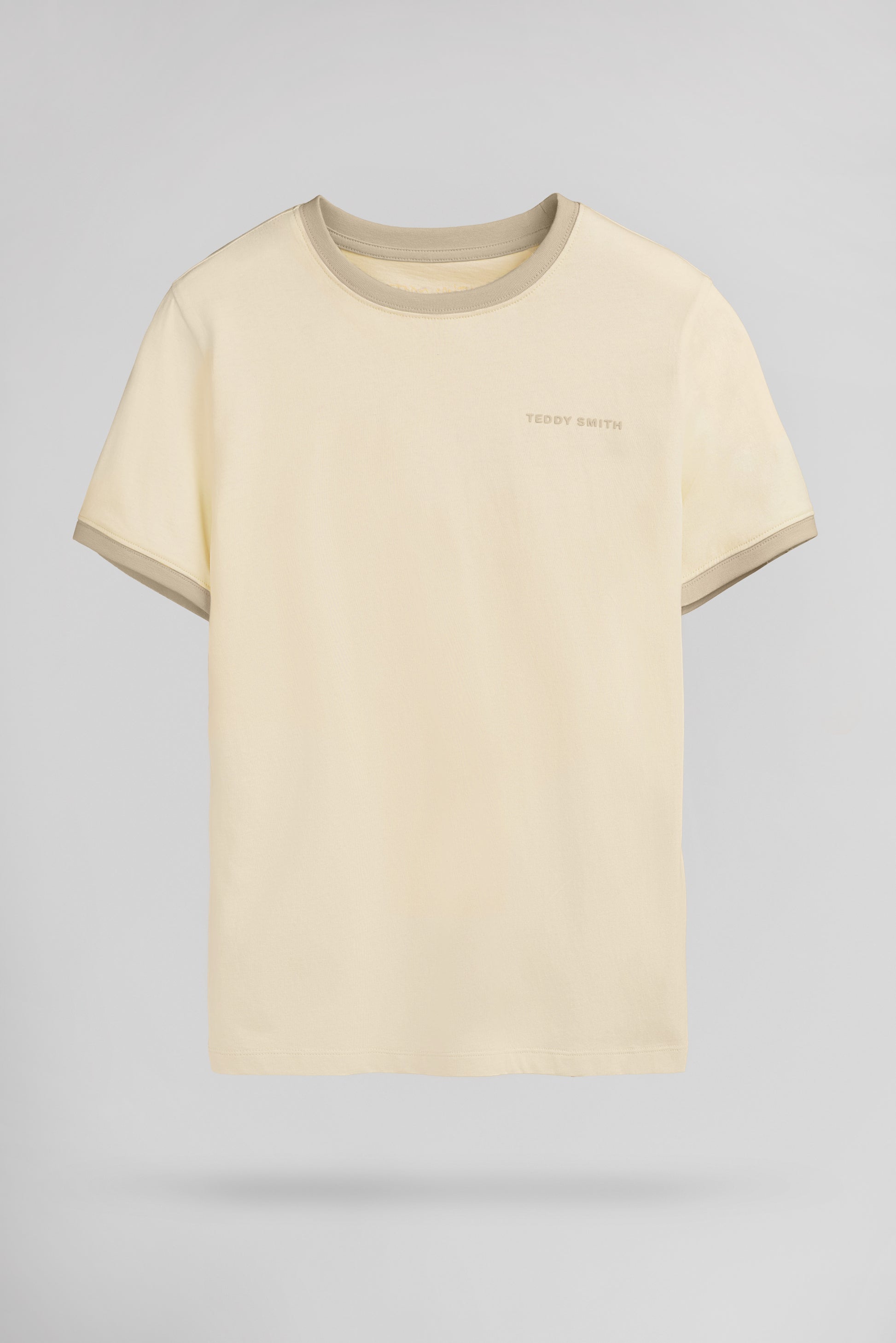 T-shirt col rond THE TEE 2 R MC JR NATUREL - Teddy Smith