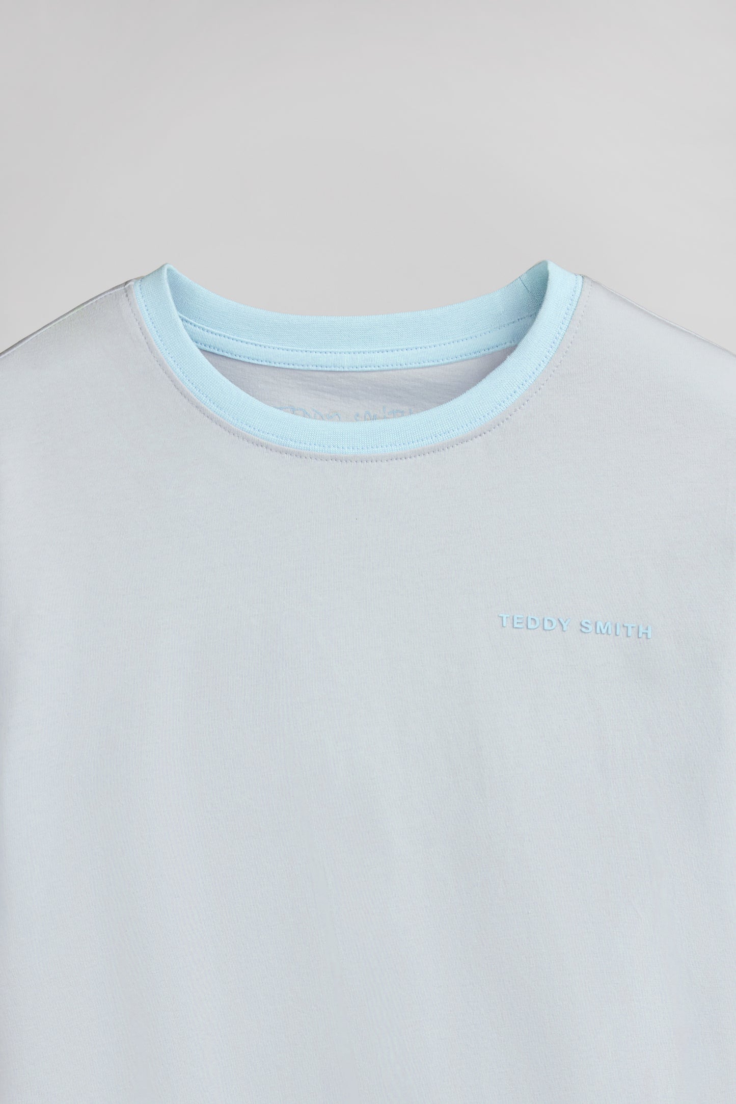 T-shirt col rond THE TEE 2 R MC JR PASTEL BLUE - Teddy Smith