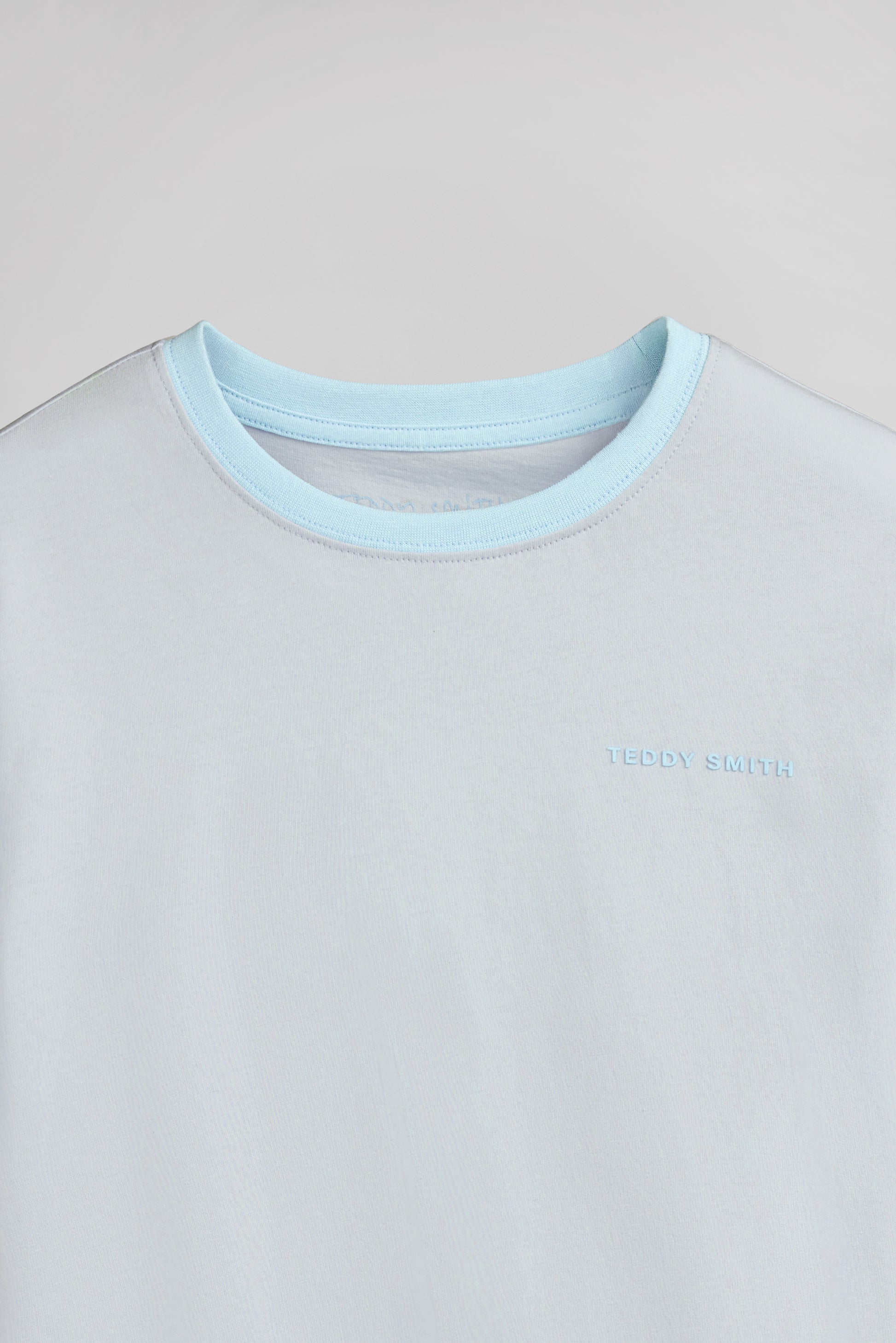 T-shirt col rond THE TEE 2 R MC JR PASTEL BLUE - Teddy Smith